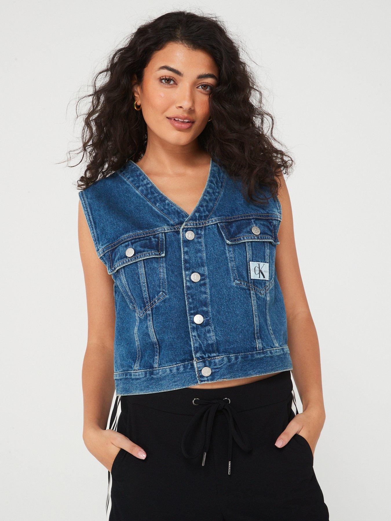 Calvin klein denim vest hotsell