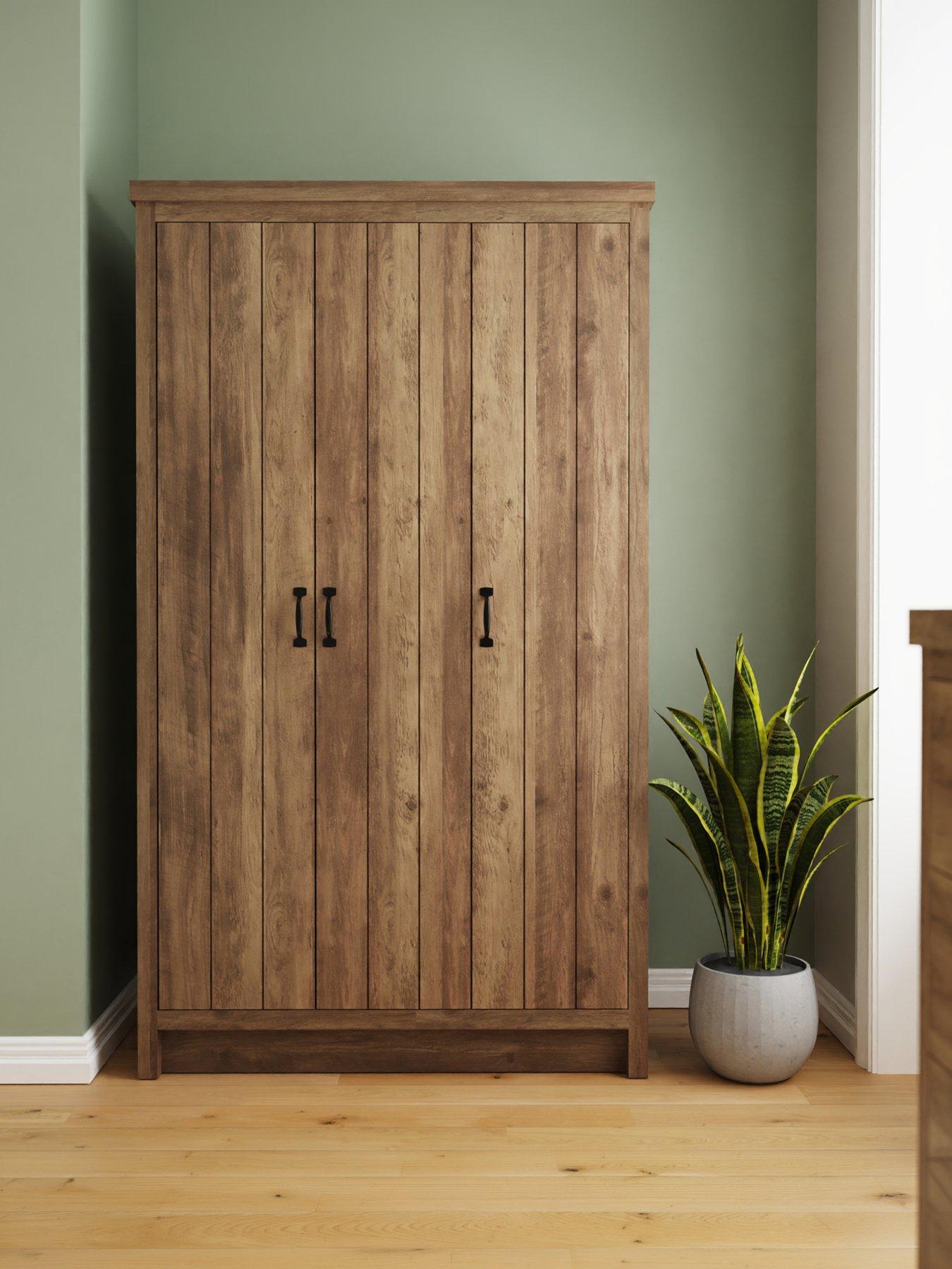 GFW Boston 3 Door Wardrobe - Oak