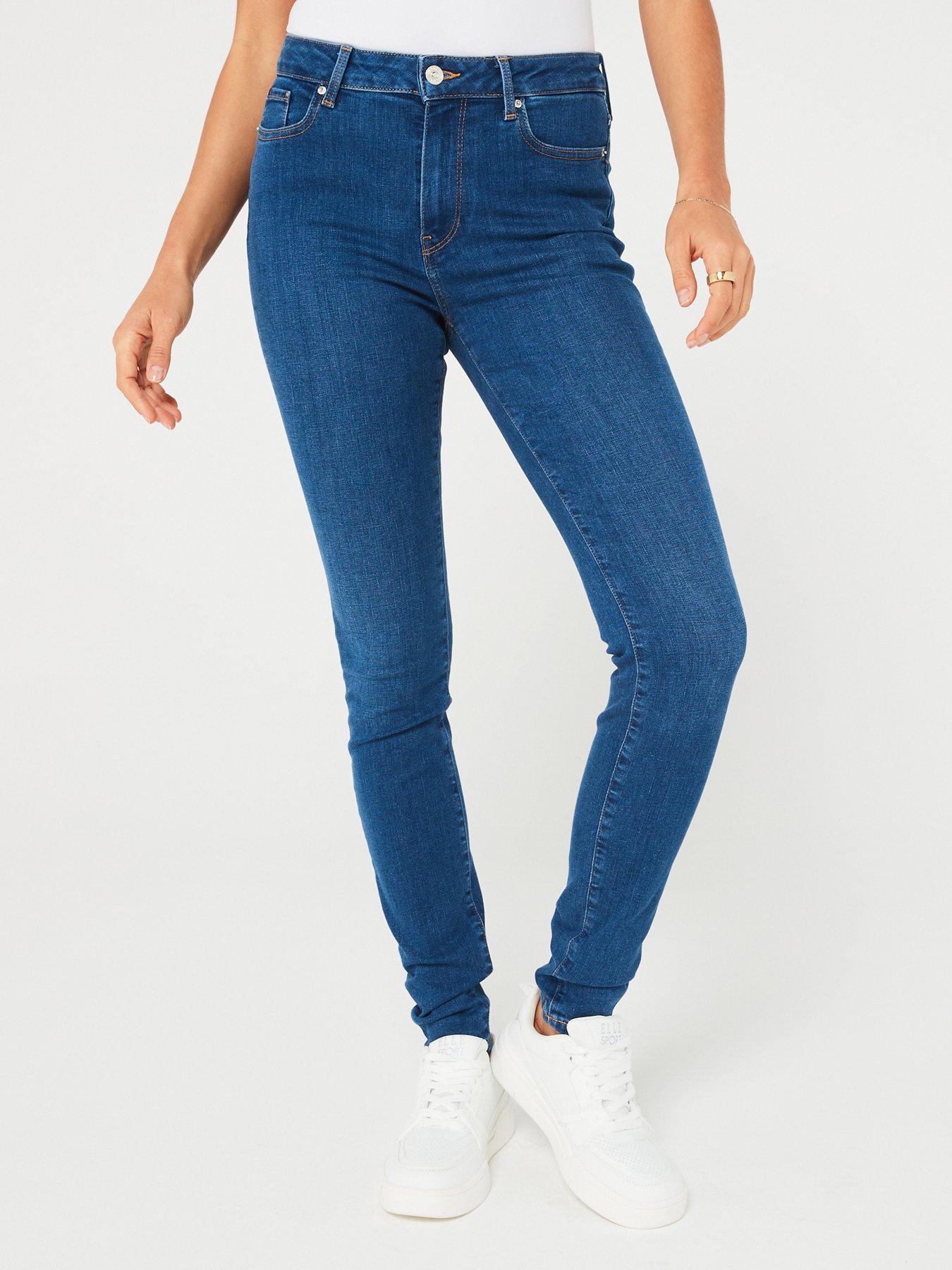 Calvin Klein Jeans Authentic Front Seam Split Hem Bootcut Jean - Dark Blue
