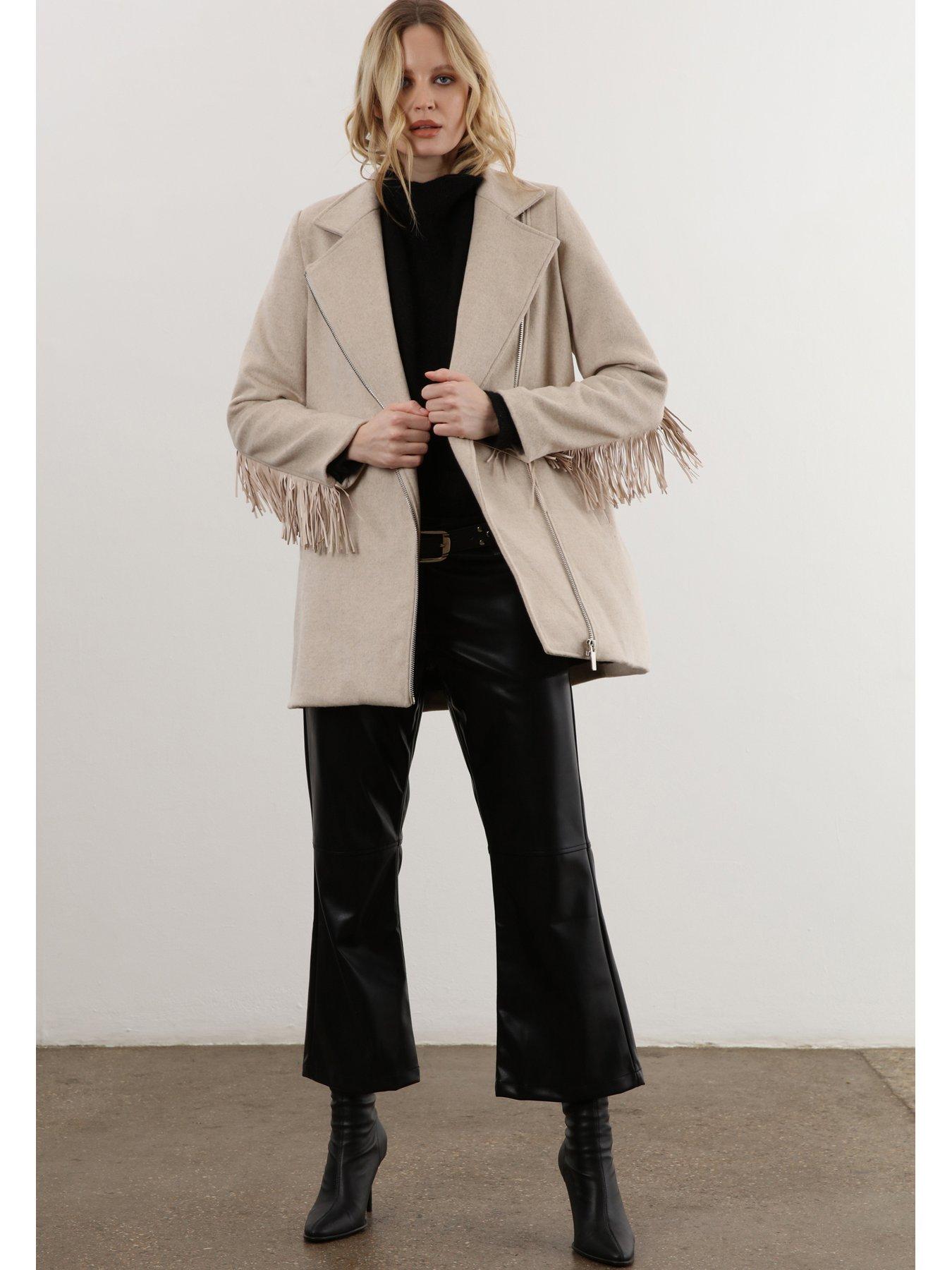 Fringe coat hot sale