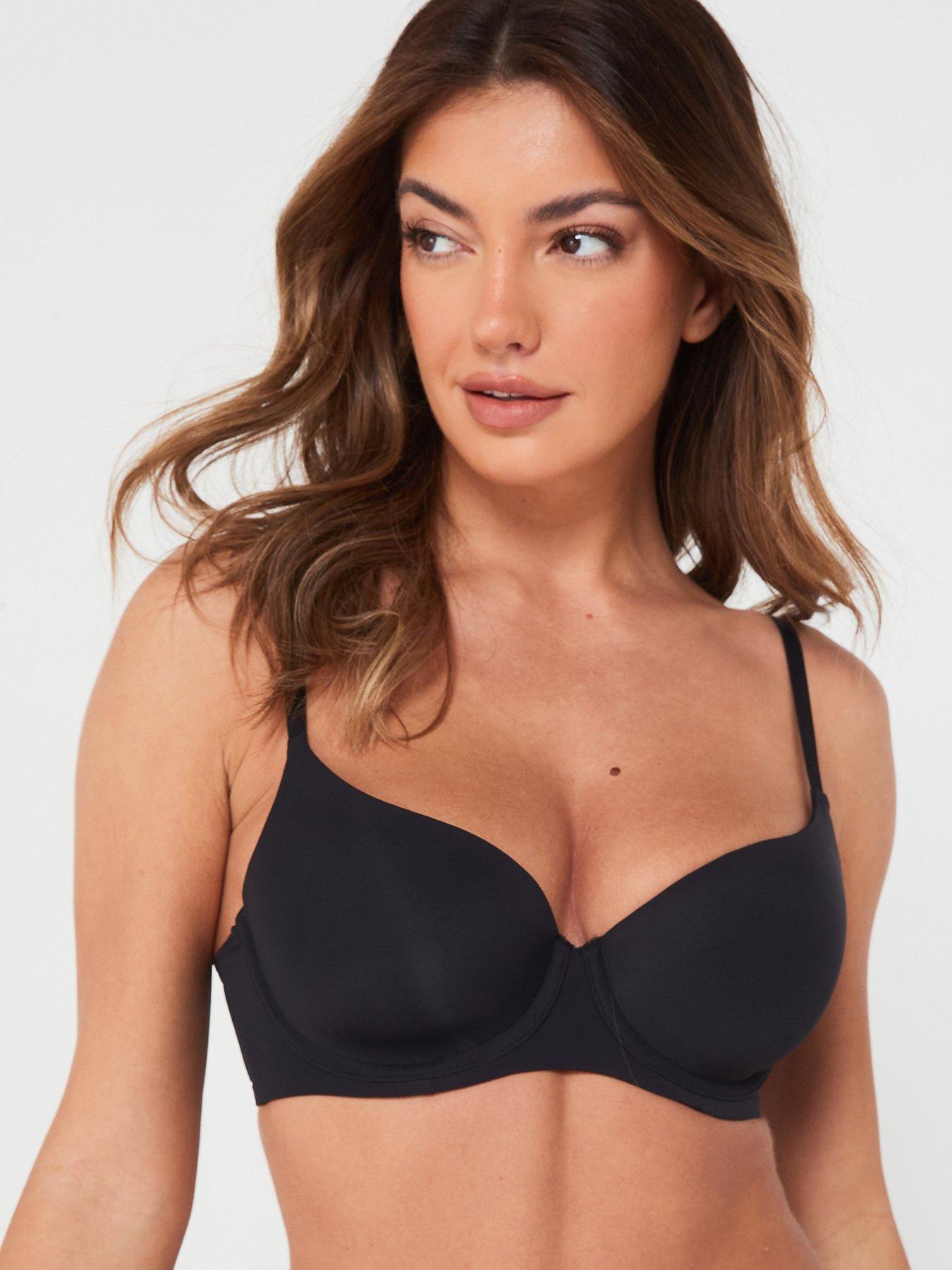 Pour Moi Reflection Non Wired Padded Push up Bra - Black