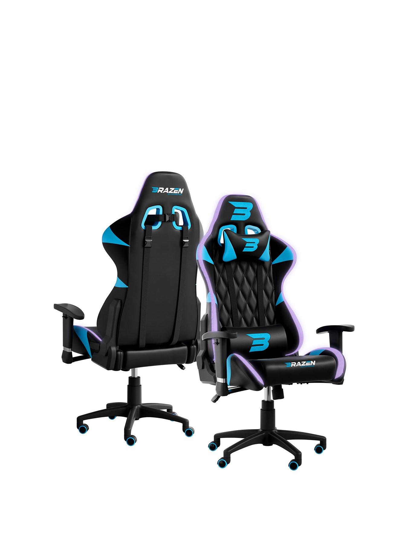 BraZen Venom Esports Elite PC Gaming Chair - RGB Compatible - Blue