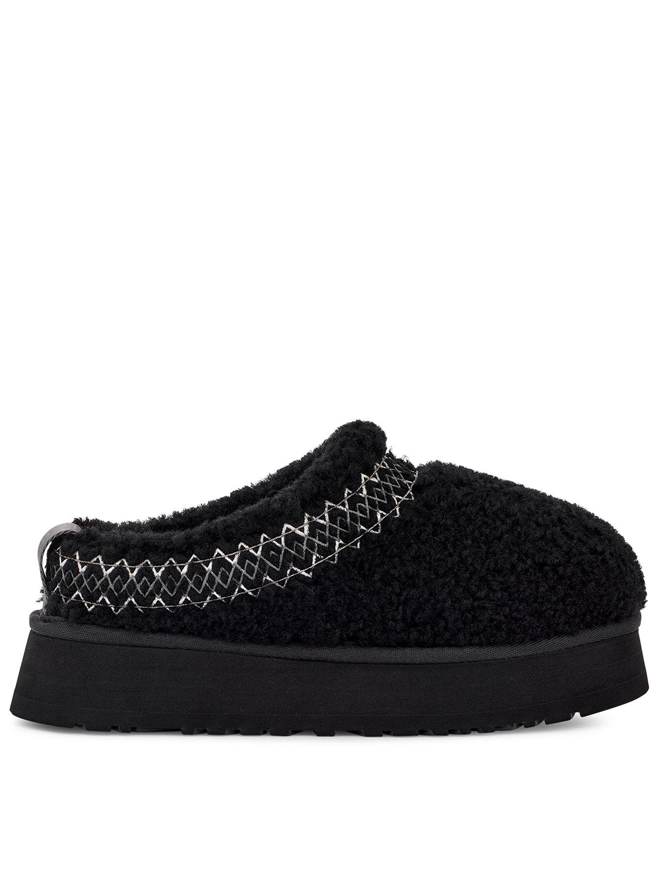 UGG Tazz Braid Black Slipper | littlewoods.com