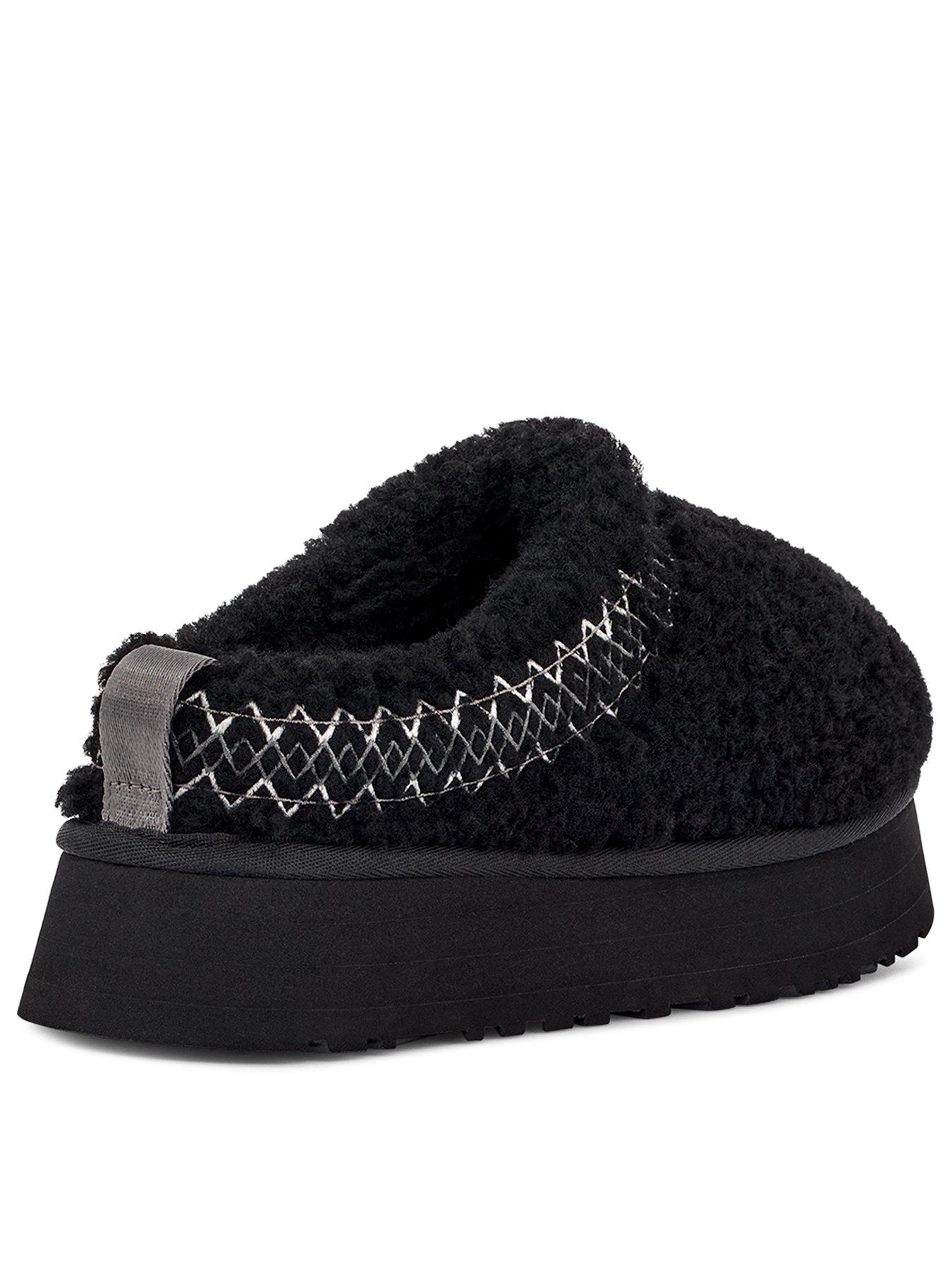 UGG Tazz Braid Black Slipper littlewoods