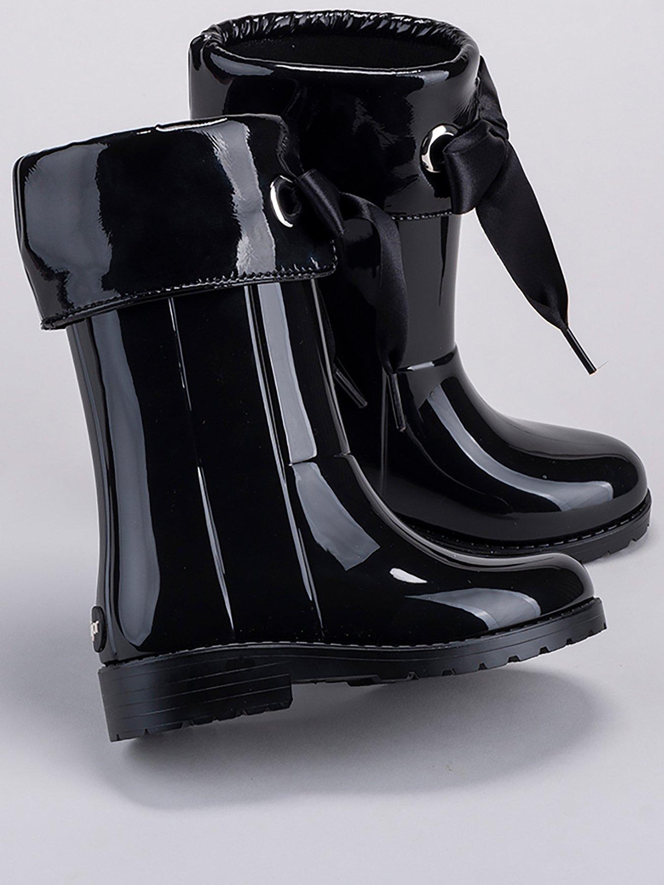  image of igor-campera-charol-bow-wellington-boot-black