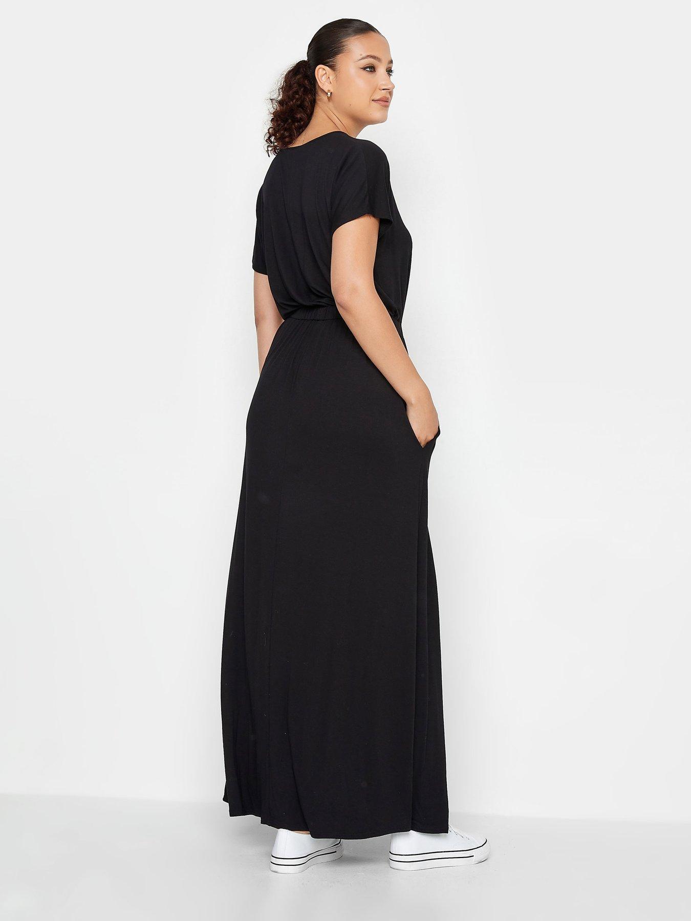 Black Tie Waist Maxi Dress