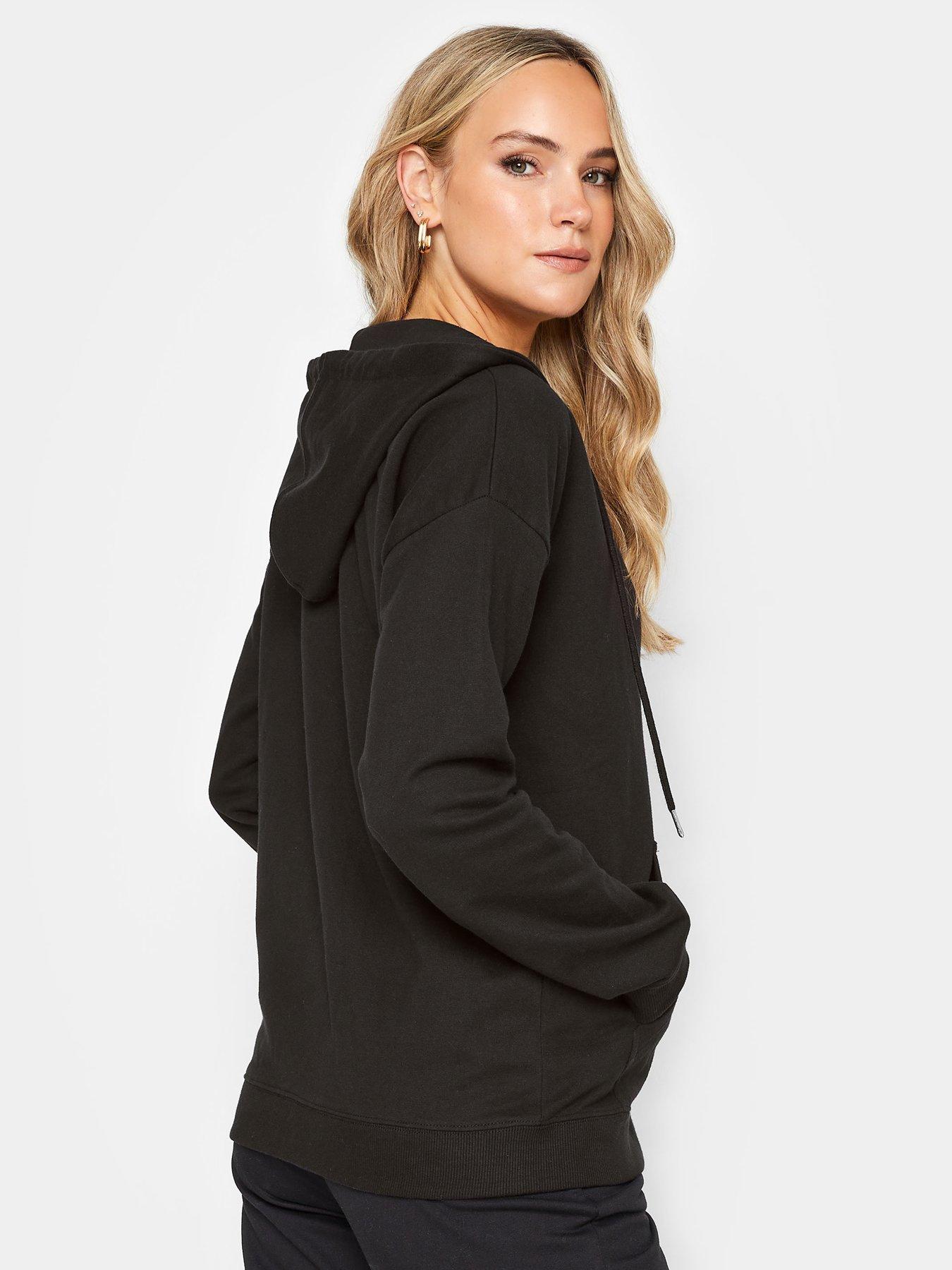  image of long-tall-sally-black-zip-through-hoodie