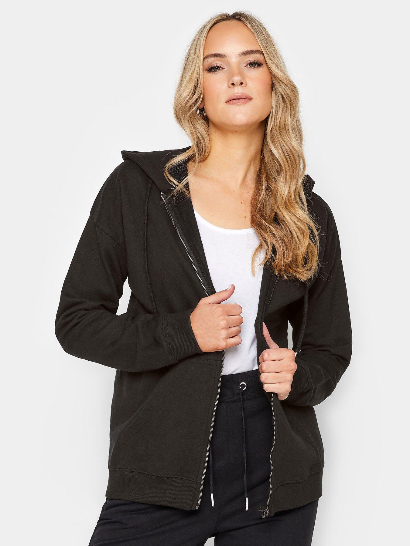 Image 3 of 4 of Long Tall Sally Black Zip Through Hoodie