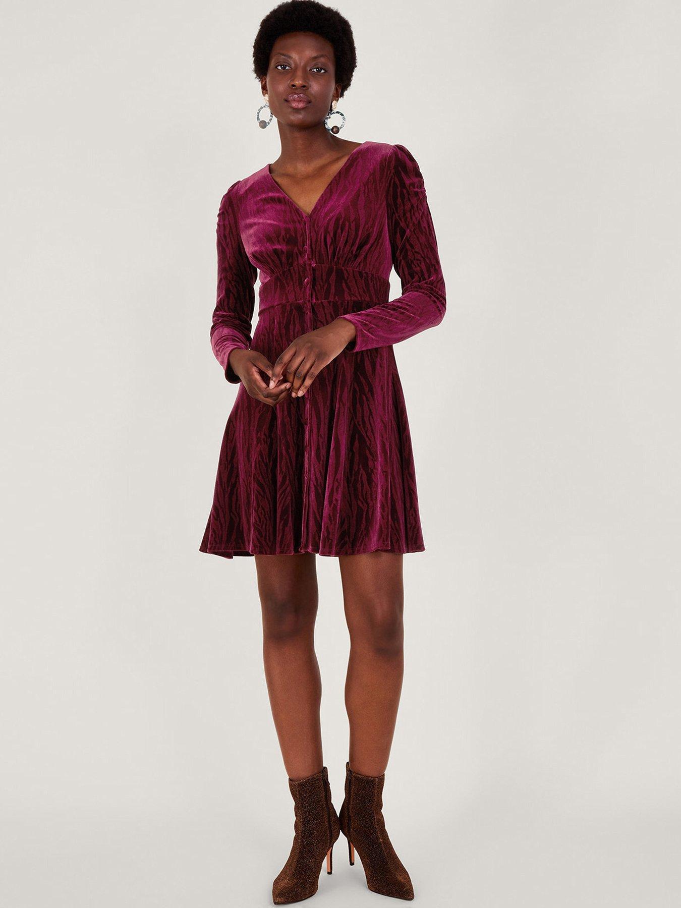 Zahra Devore Tea Dress
