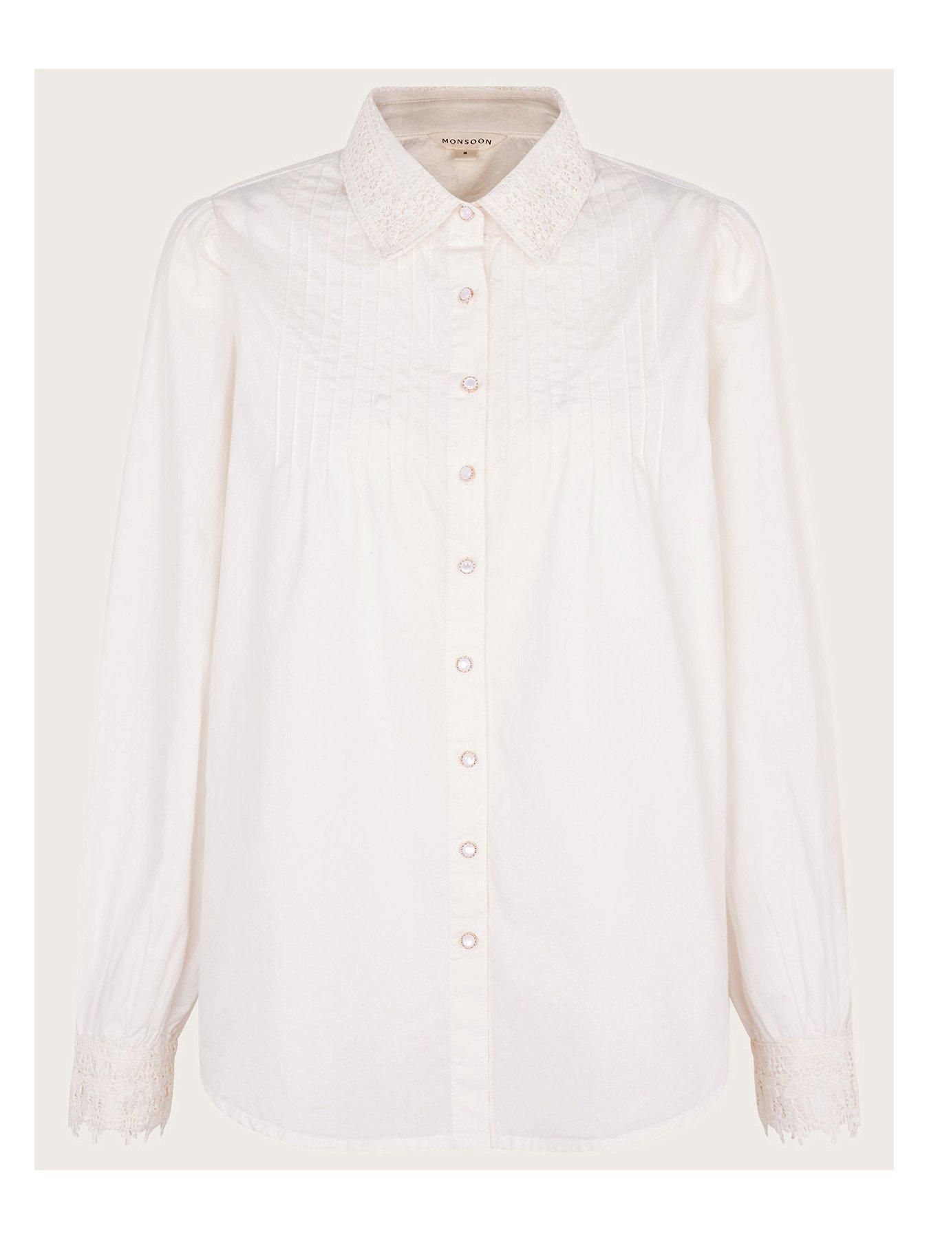 Monsoon Beth Lace Cuff Shirt littlewoods