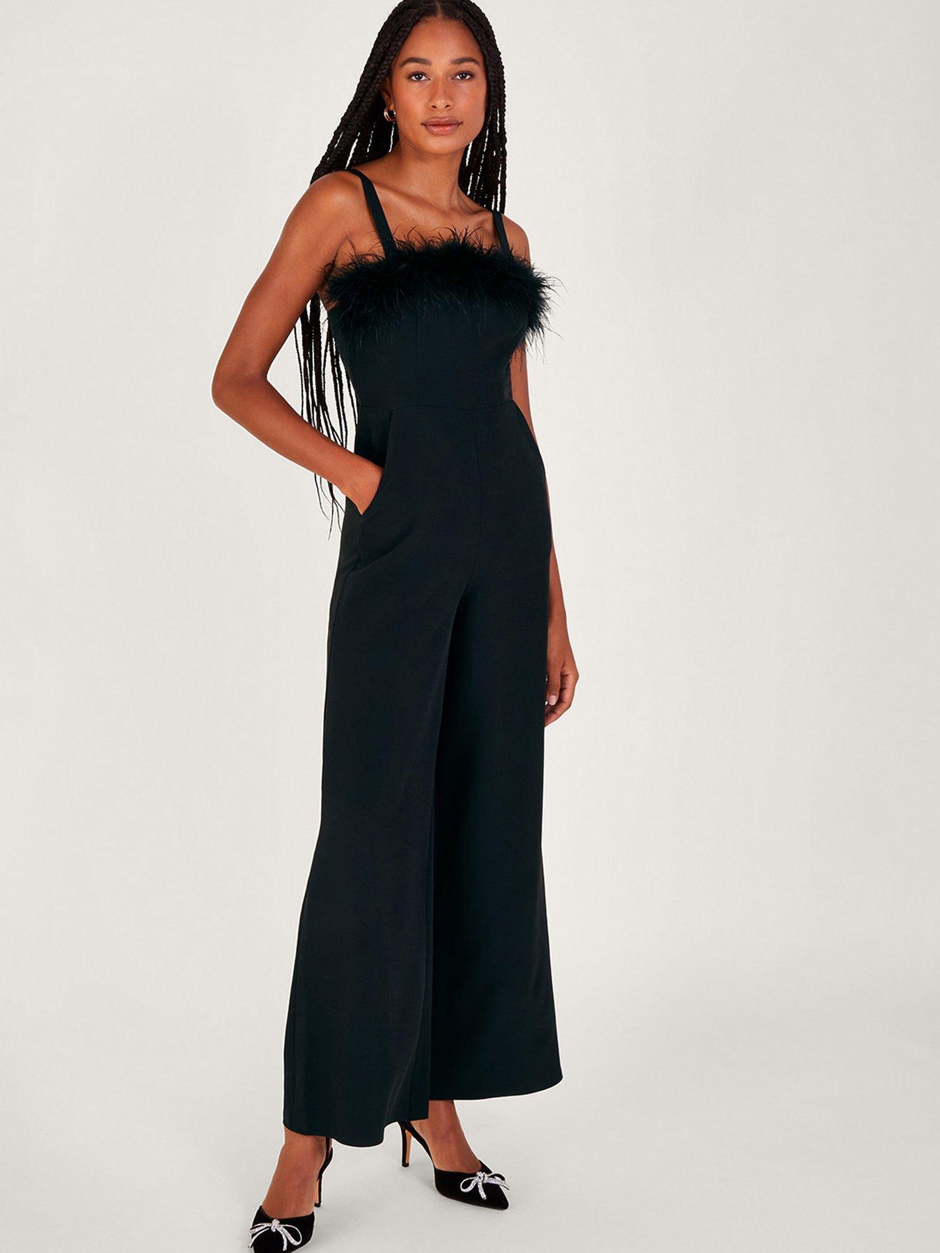Feather jumpsuit clearance