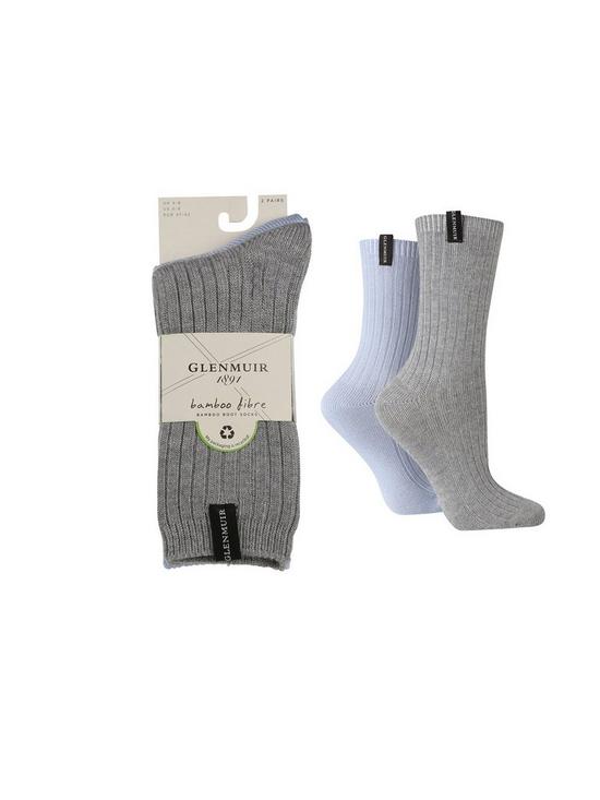 stillFront image of glenmuir-2pk-fashion-bamboo-leisure-socks