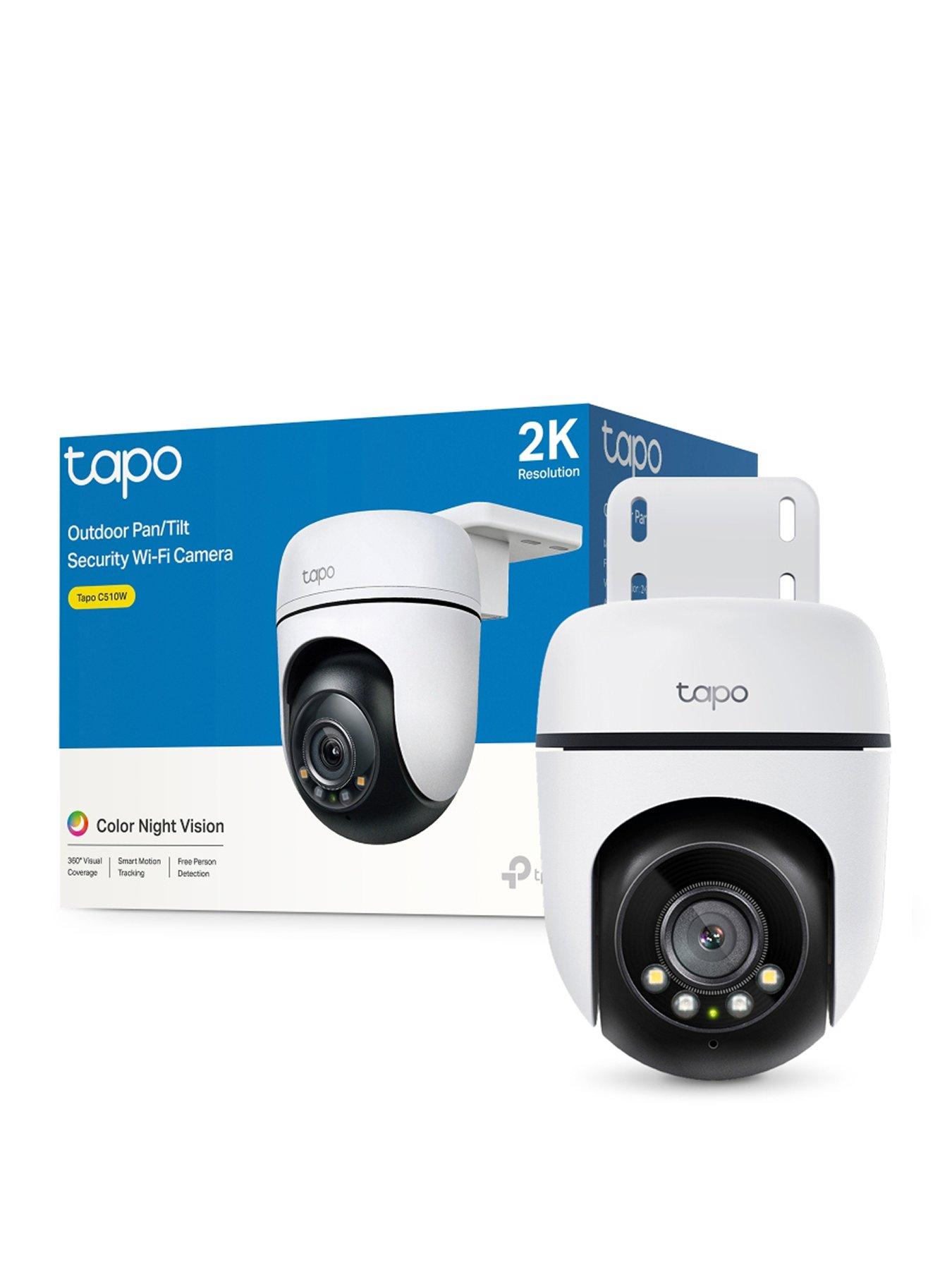 TP Link Tapo C510W 2K Outdoor Pan/Tilt Security Camera, Motion Tracking, Colour Night Vision, No Monthly Fee
