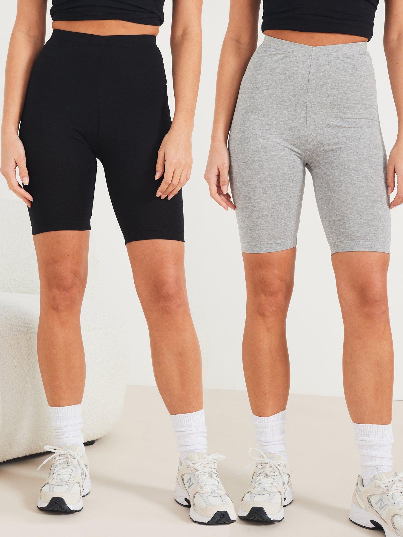 undefined 2 Pack Cycling Shorts - Black  &  Grey