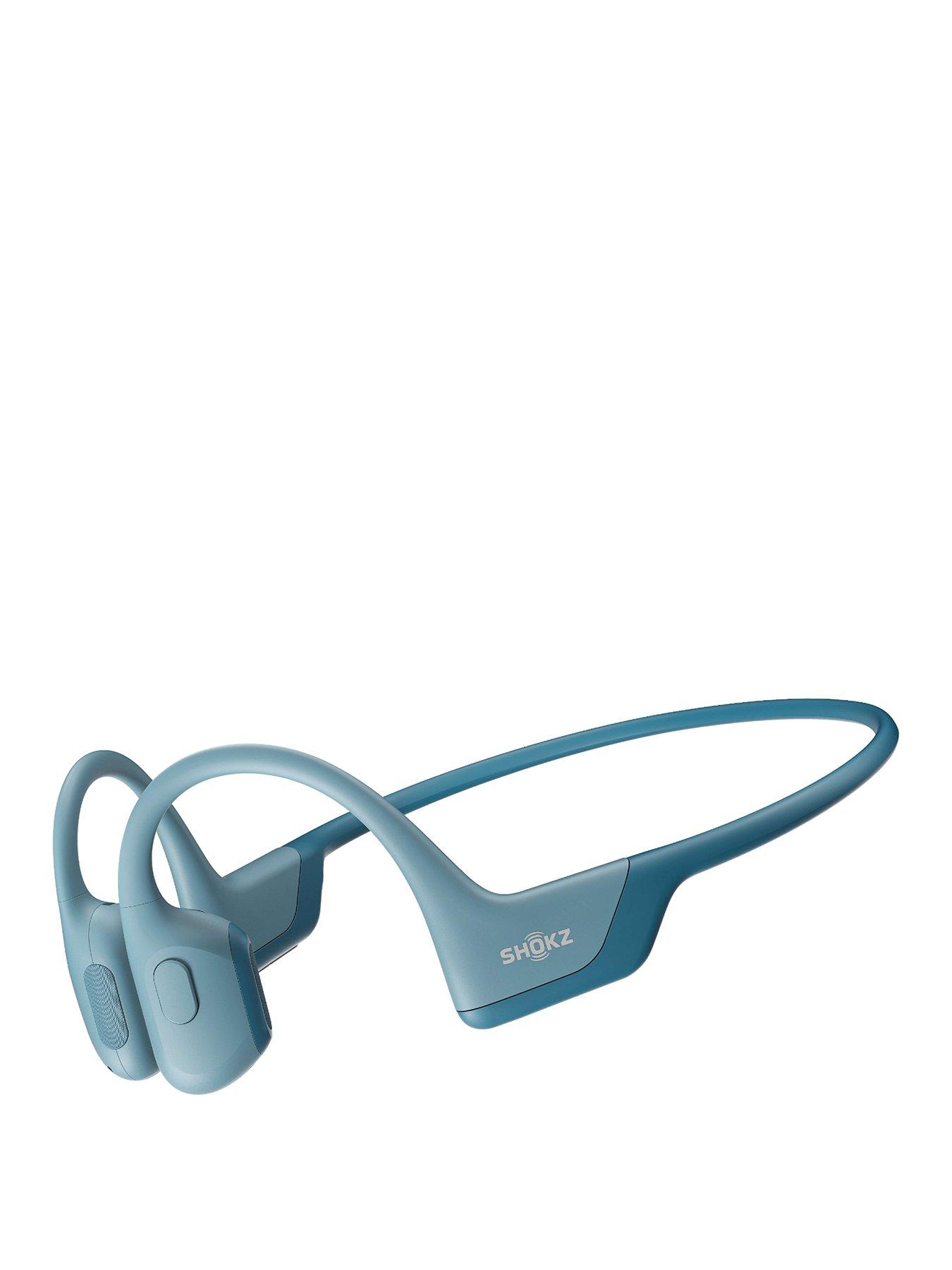 front image of shokz-openrun-pro-blue-bone-conduction-headset