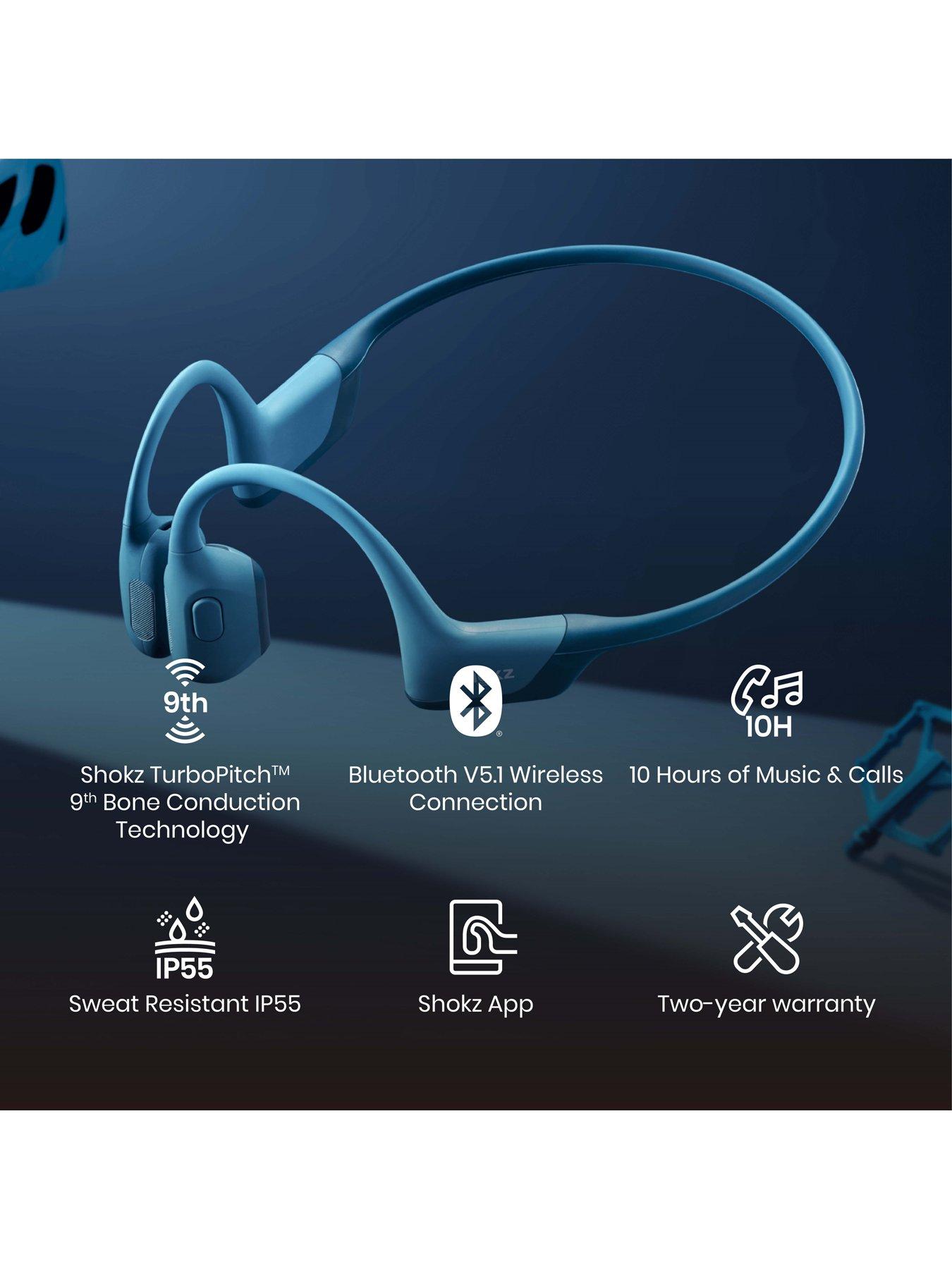  image of shokz-openrun-pro-blue-bone-conduction-headset