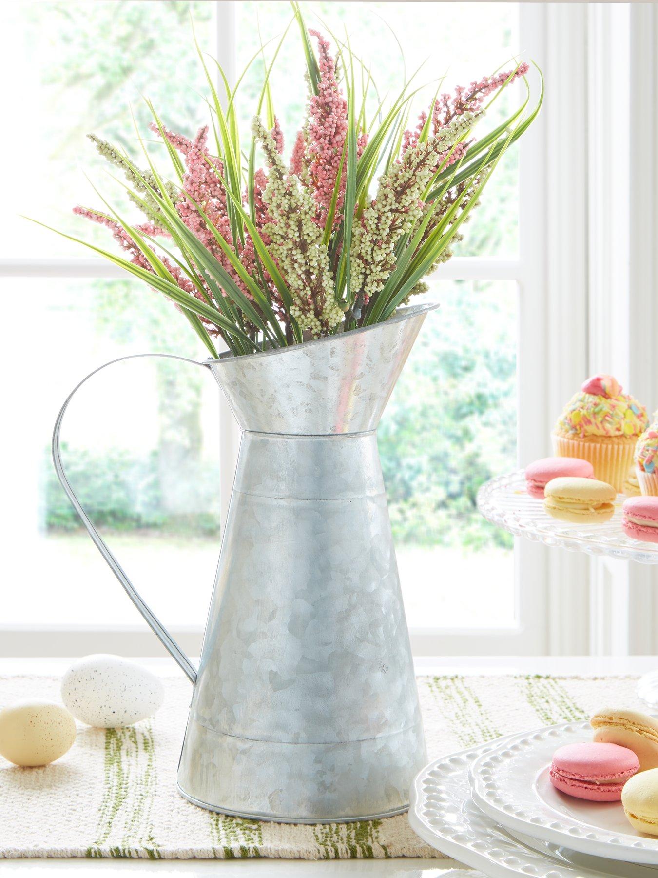 undefined Spring Floral Arrangement in Watering Can Table Centrepiece