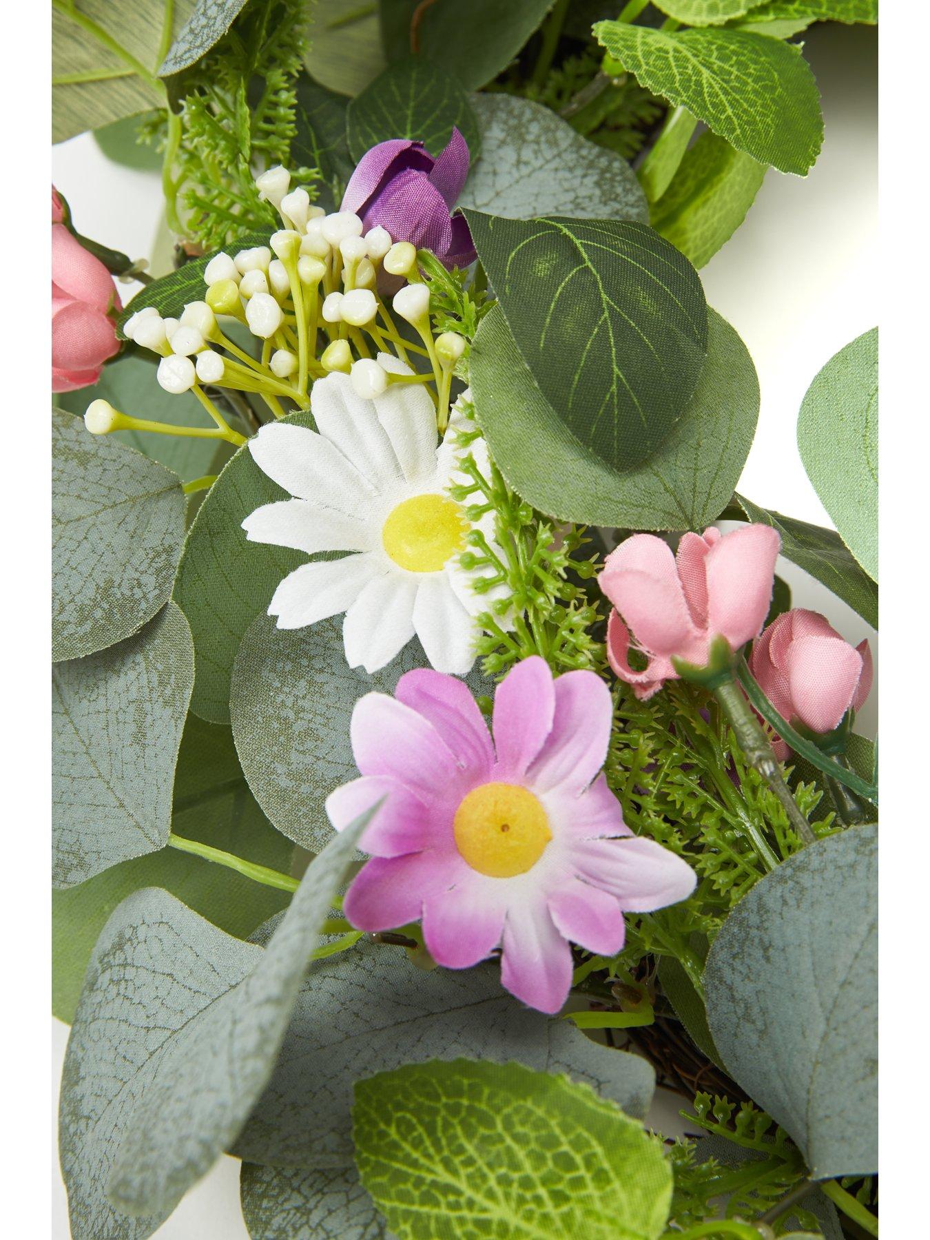Image 5 of 6 of Very Home 20- Inch Spring Daisy Wreath