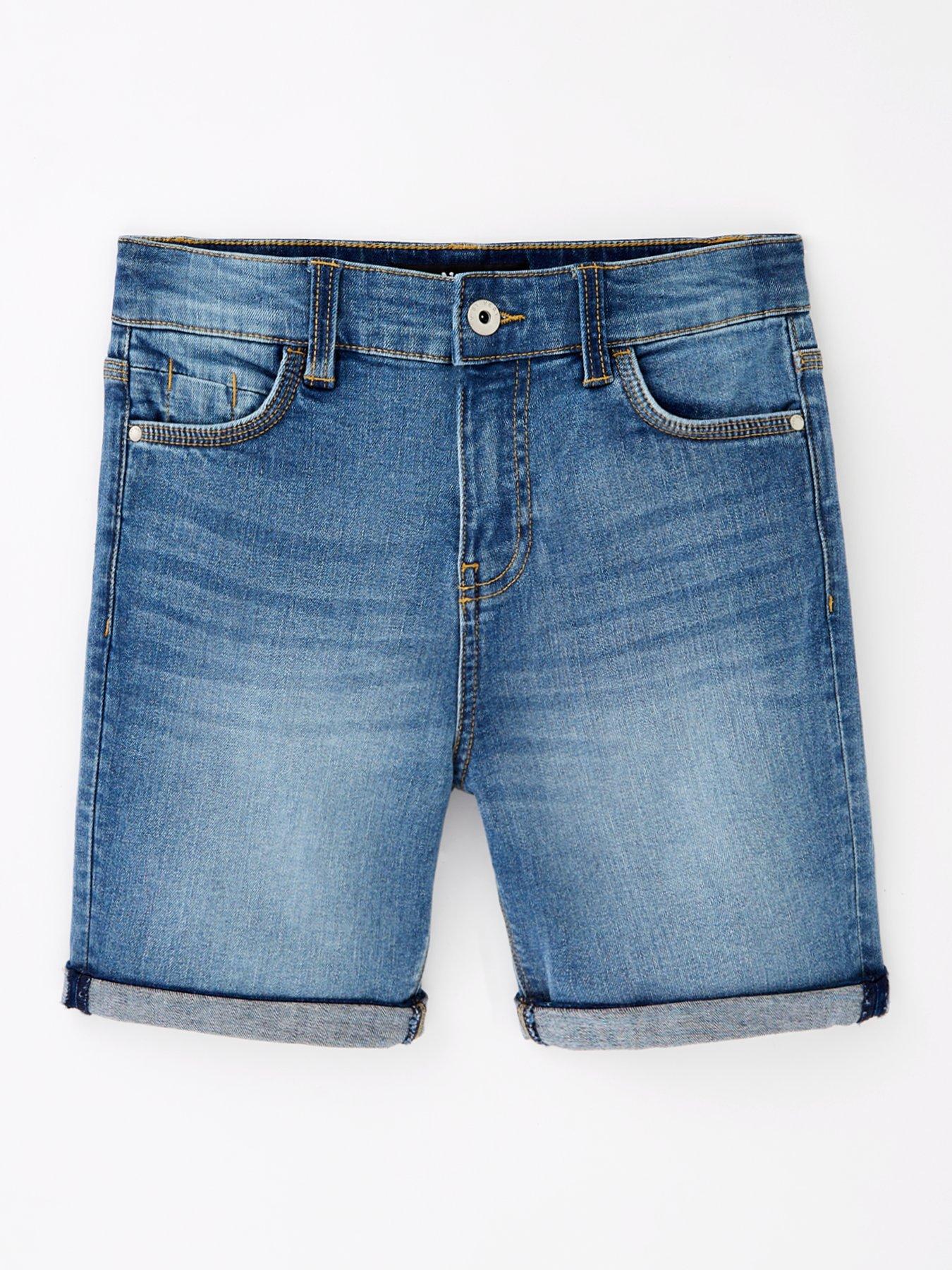 V by Very Boys Skinny Fit Denim Short - Light Wash | littlewoods.com