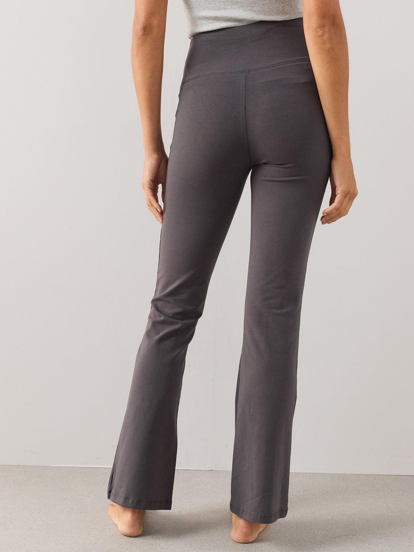 Image 2 of 7 of The Very Collection Womens High Waist Flare Yoga Trousers - Charcoal