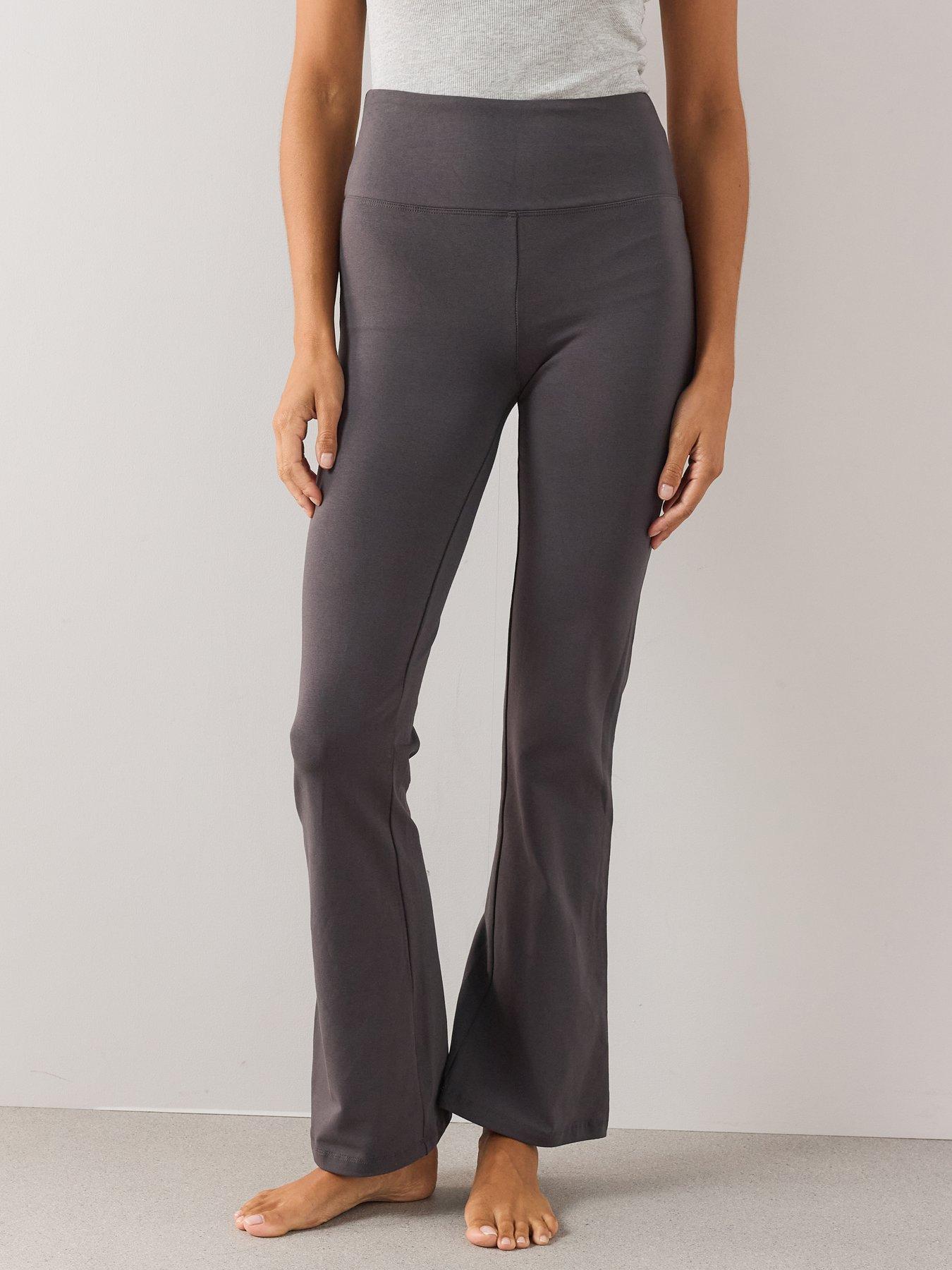 Image 4 of 7 of The Very Collection Womens High Waist Flare Yoga Trousers - Charcoal
