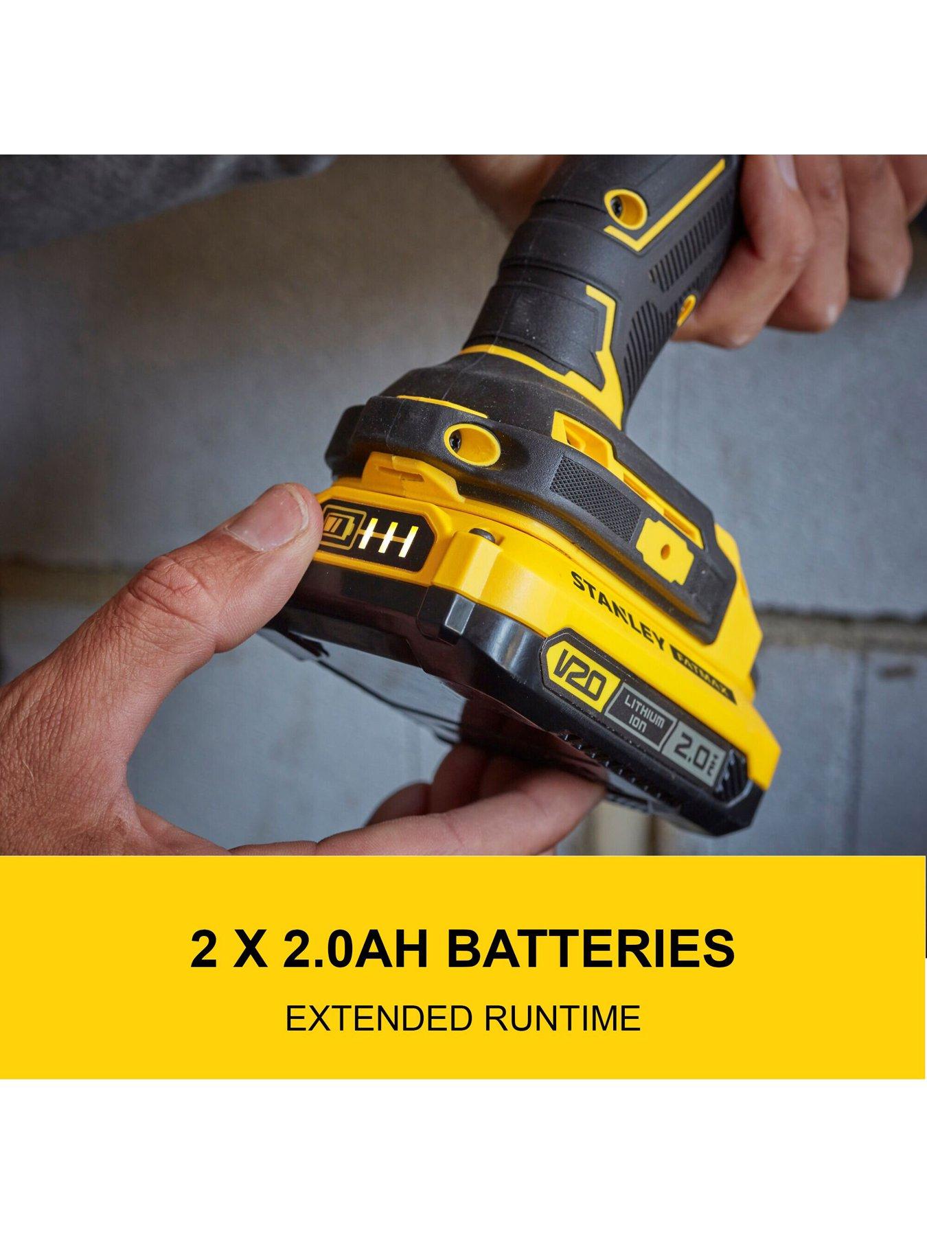 Image 4 of 8 of Stanley FatMax V20 18V Brushless Combi Hammer Drill in a Kitbox - 2x2.0Ah, 2A Charger