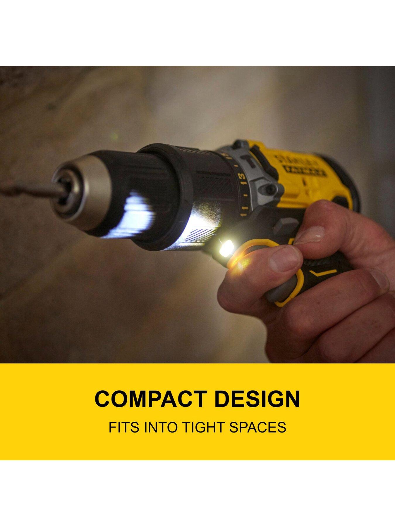 Image 5 of 8 of Stanley FatMax V20 18V Brushless Combi Hammer Drill in a Kitbox - 2x2.0Ah, 2A Charger