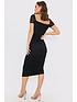  image of in-the-style-jac-jossa-mesh-ruched-midi-dress-black