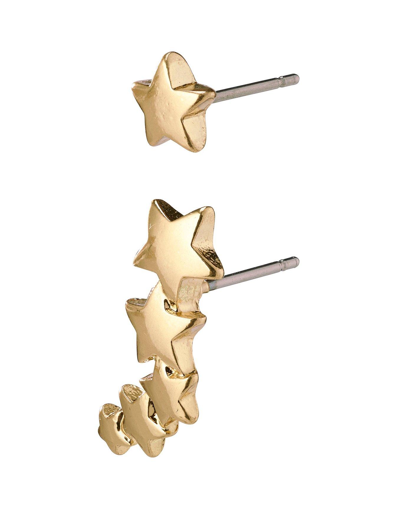 pilgrim-ava-star-earrings-gold-plated
