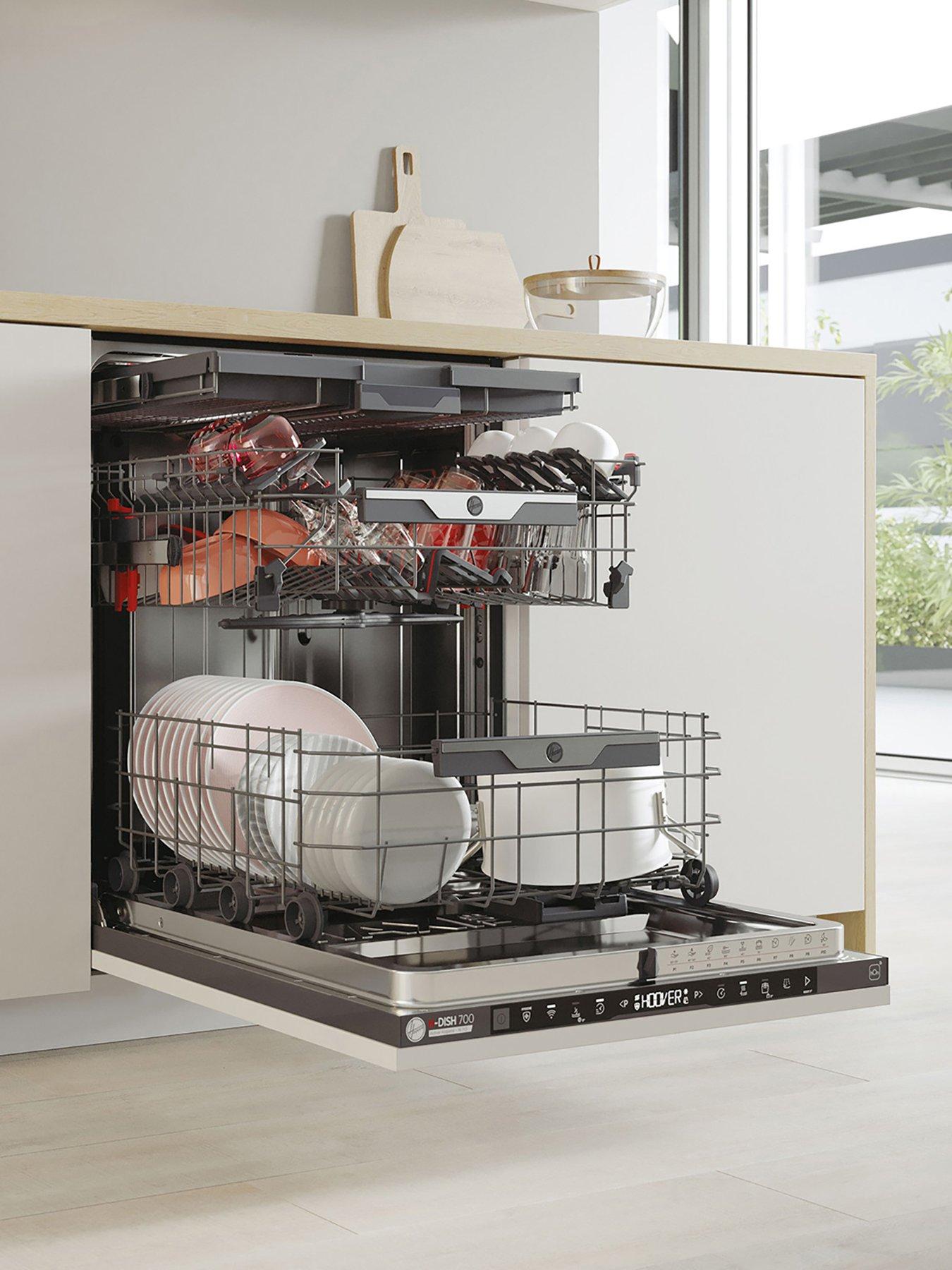  image of hoover-h-dish-700nbsphi6b2f1pts-80-60cm-wide-16-place-dishwasher-b-energy-wifi--nbspstainless-steel