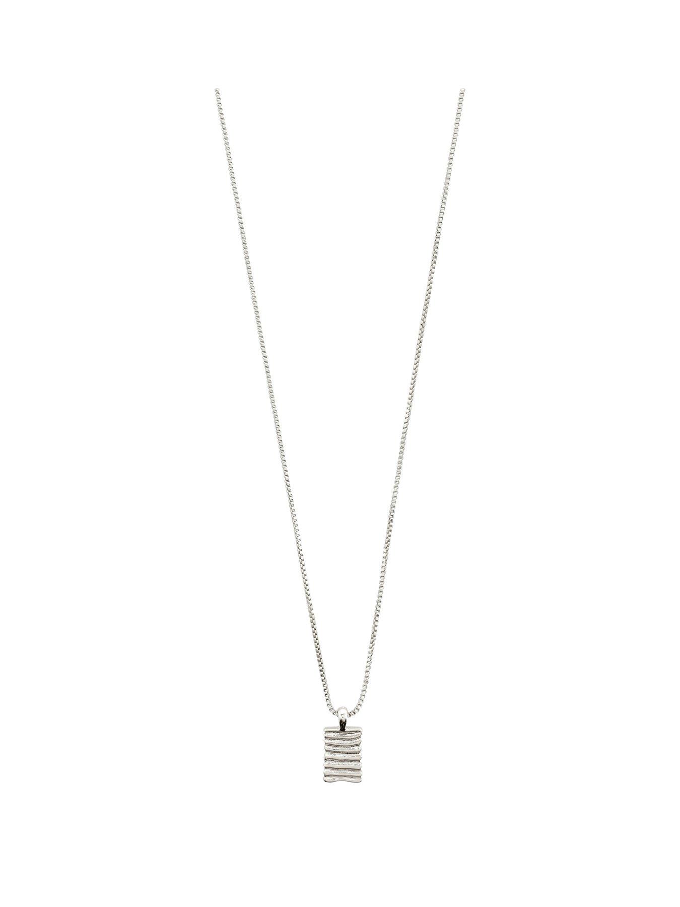 undefined JEMMA square pendant necklace silver-plated