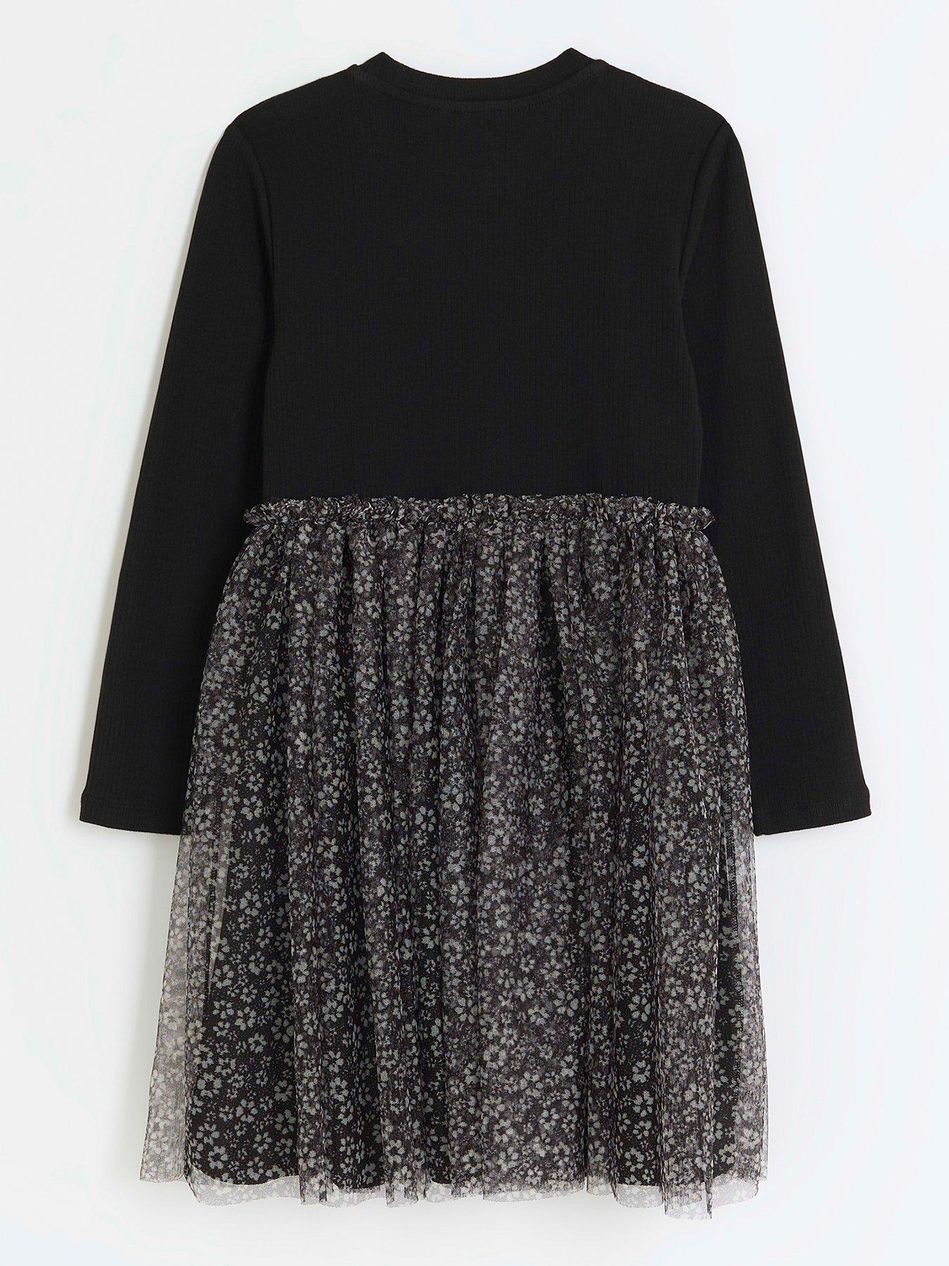 River island black floral mini skirt sales
