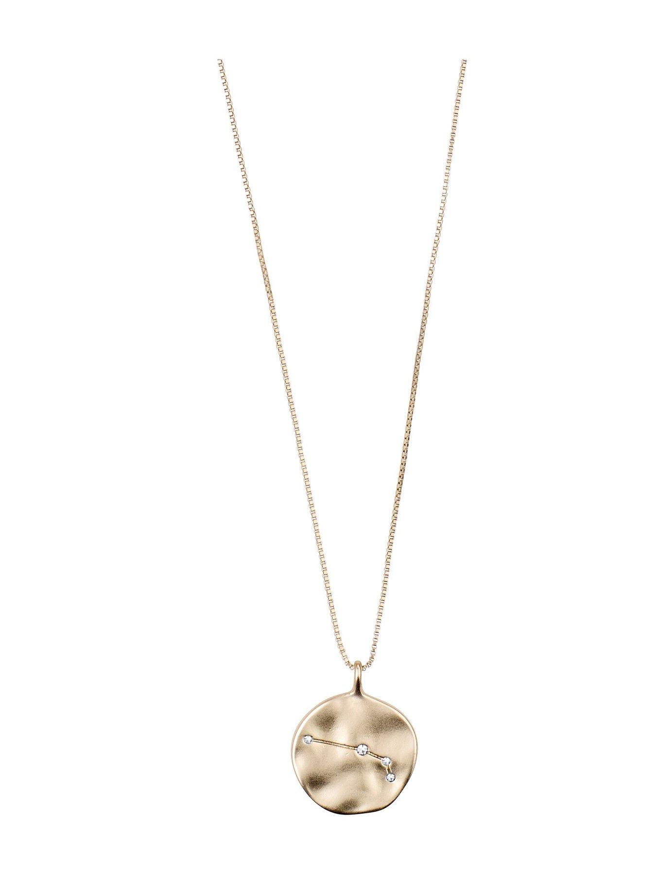 Image 4 of 6 of Pilgrim Zodiac Sign Coin Necklace, gold-plated