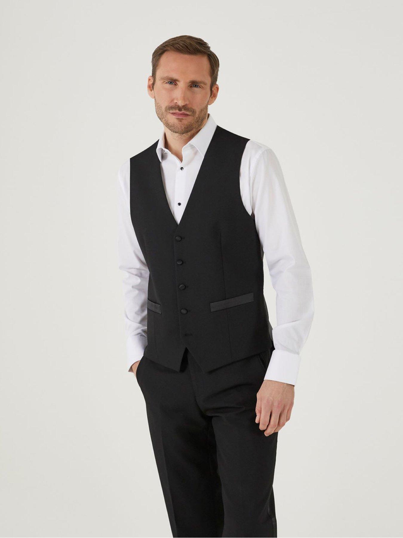 Image 1 of 6 of Skopes Cavendish Standard Tuxedo Waistcoat - Black