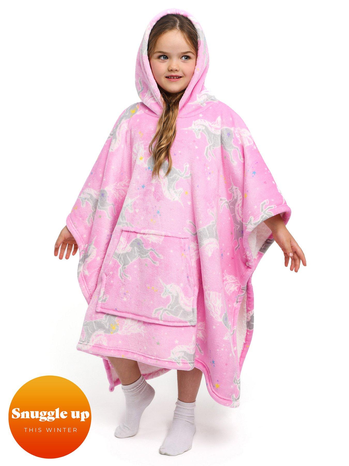 Bedlam Unicorn Pink Fleece Poncho
