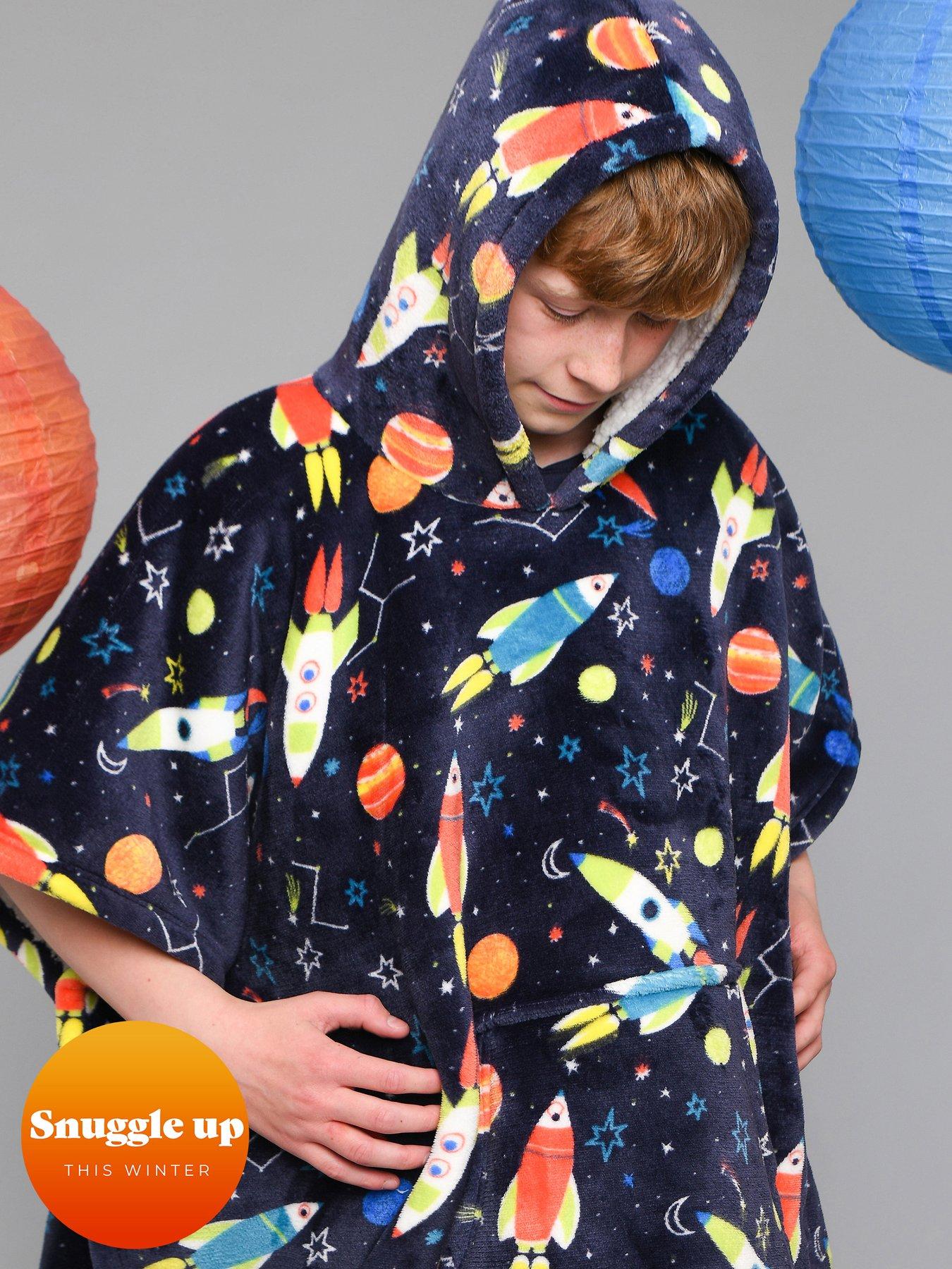 Bedlam Supersonic Plush Fleece Poncho - Blue