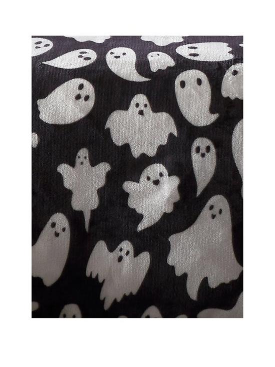 stillFront image of bedlam-spooky-ghosts-fleece-duvet-cover-set-grey