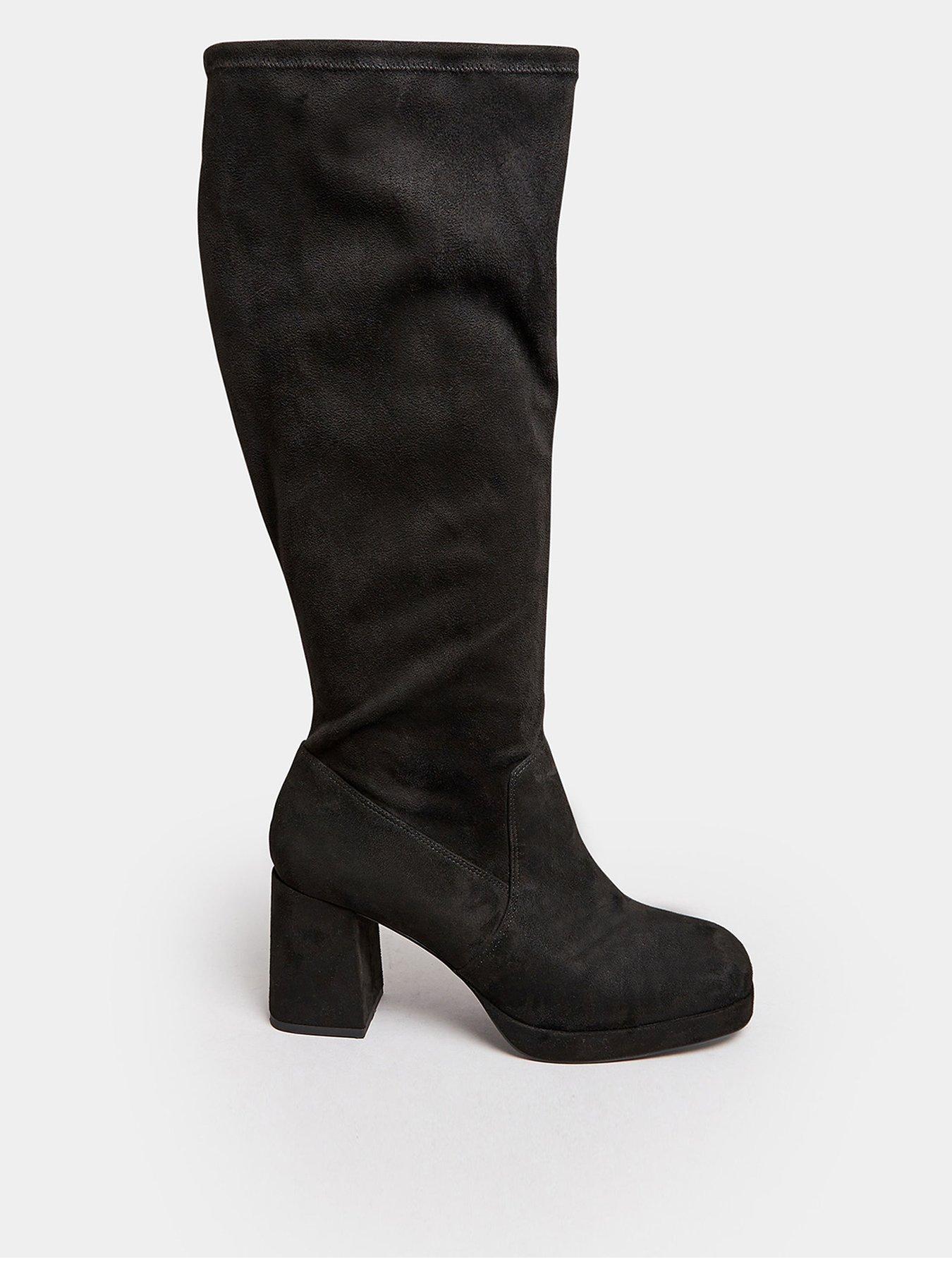 Extra wide black on sale boots