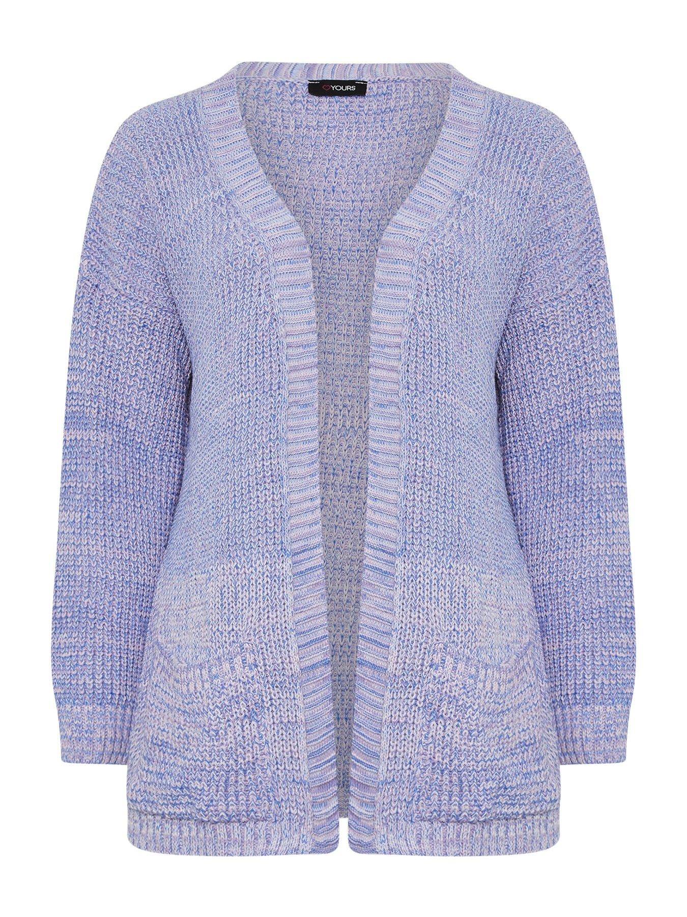 Image 5 of 5 of Yours Long Sleeve Open Front Cardigan - Purple