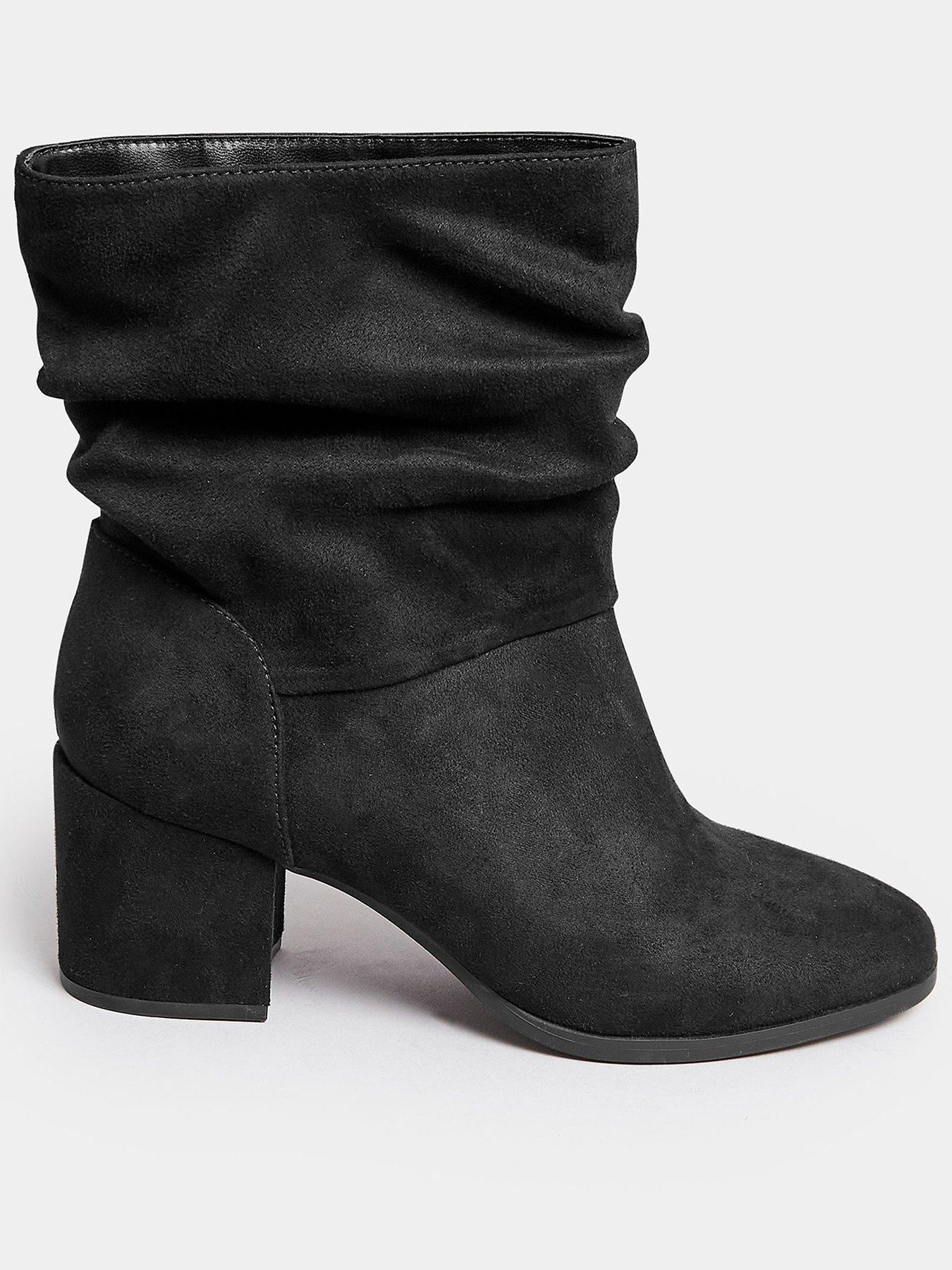 undefined Wide Fit Slouch Ankle Micro Black