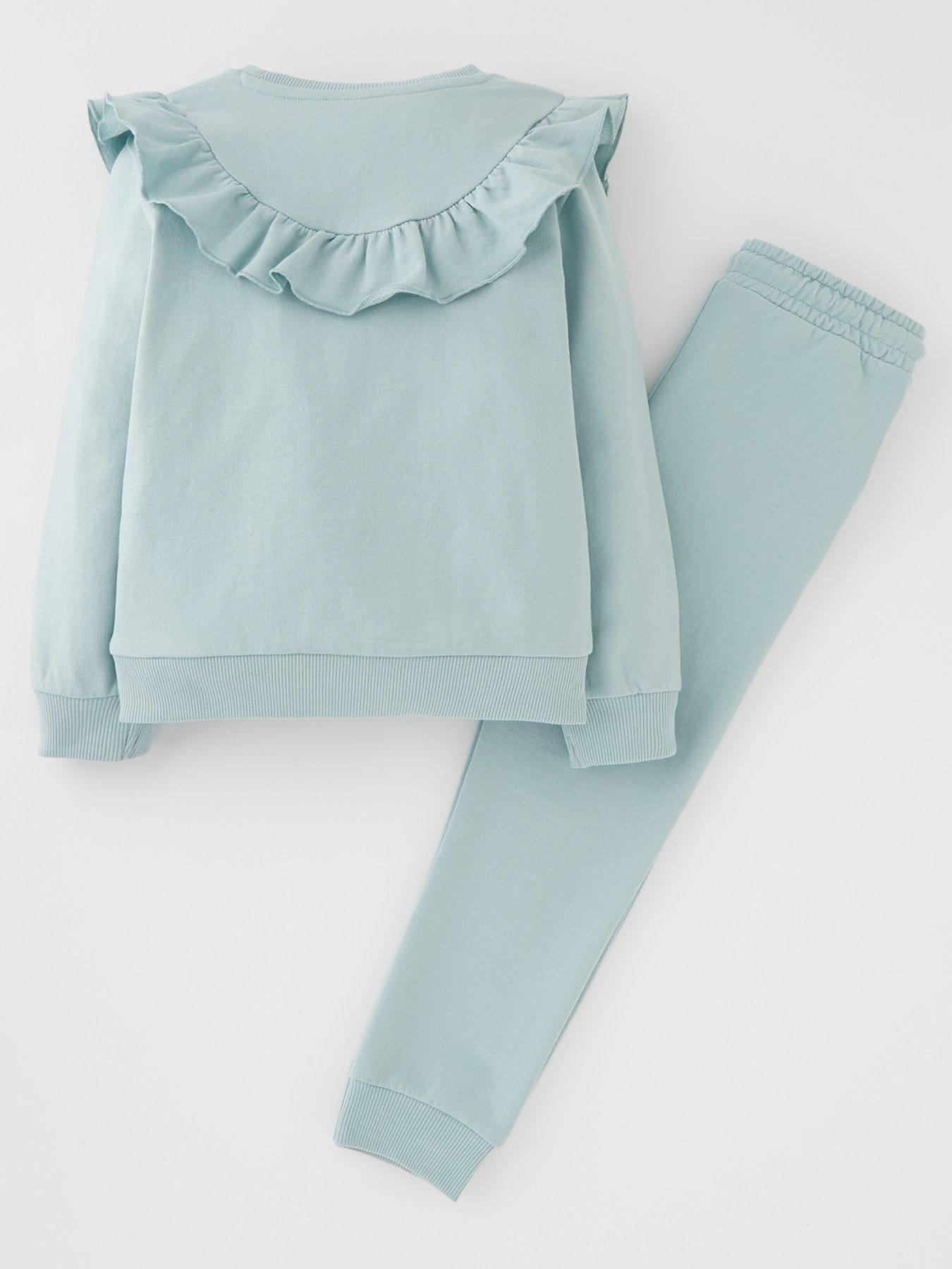 Everyday Girls Mint Frill Jog Set littlewoods