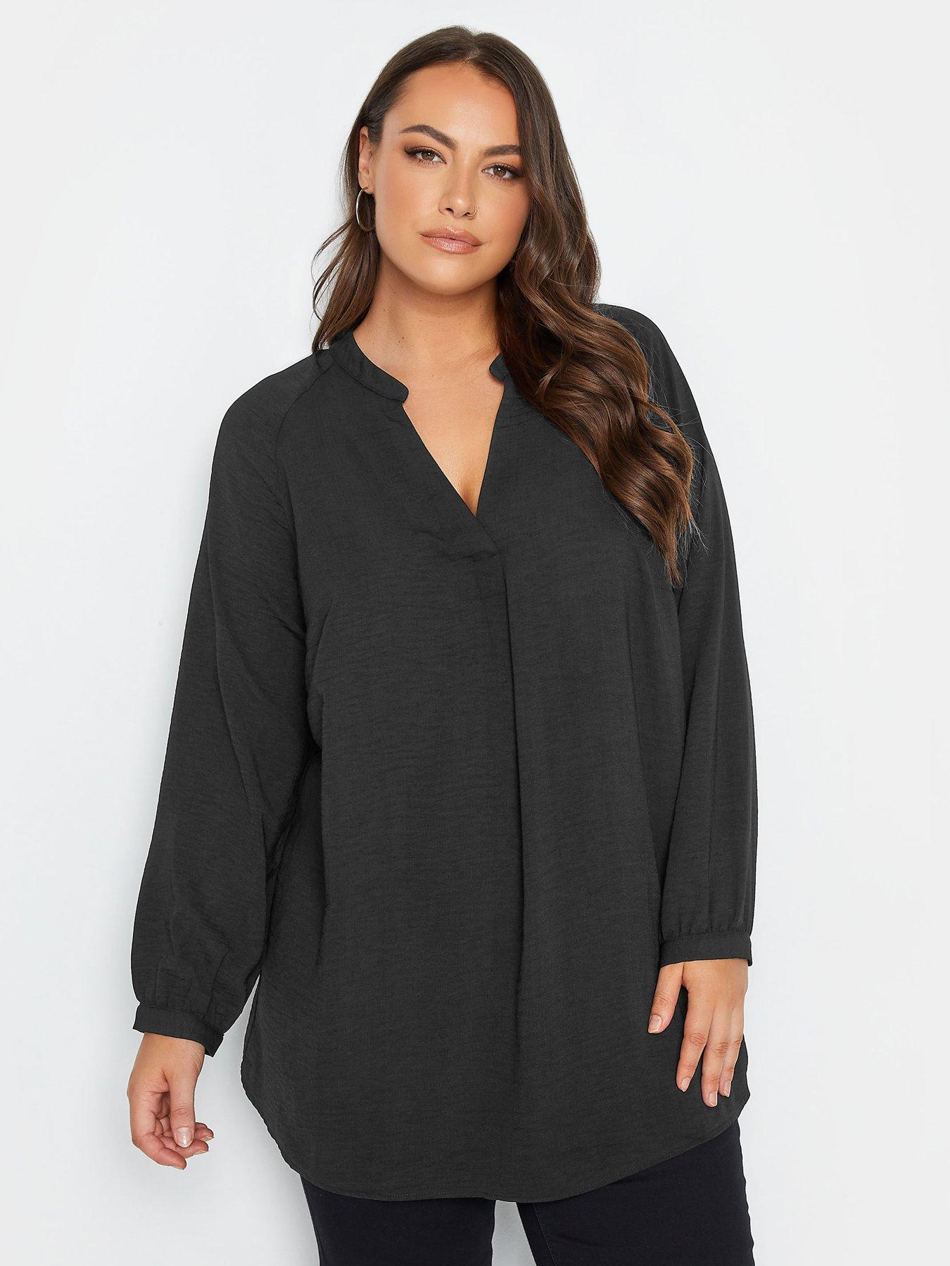 yours-textured-tunic-black