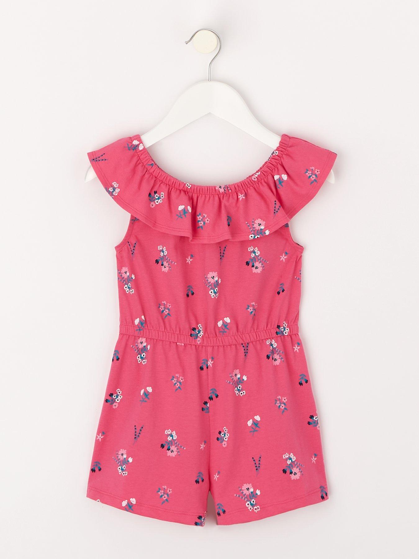Mini V by Very Girls Floral Print Playsuit - Multi | littlewoods.com