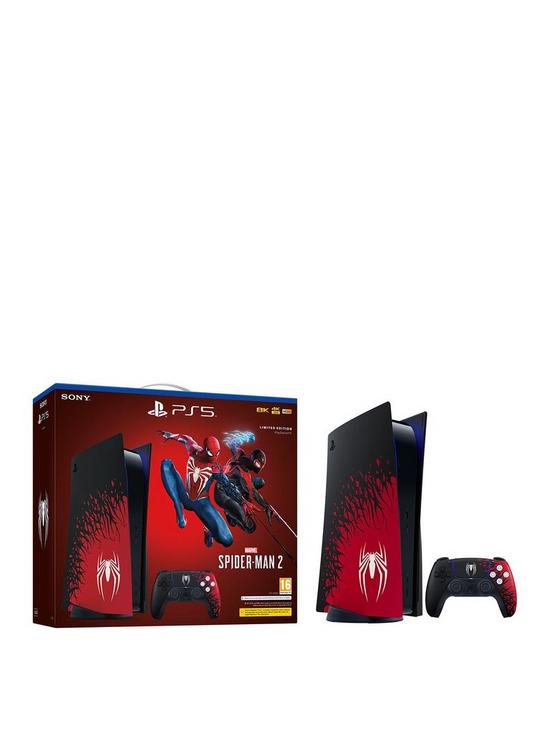 front image of playstation-5-discnbspconsole-ndash-marvelrsquos-spider-man-2-limited-edition-bundle