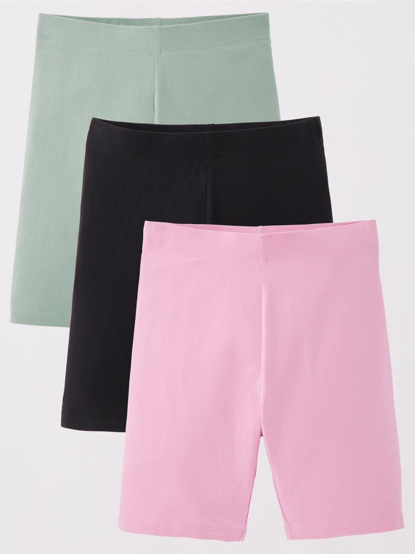 front image of everyday-girls-3-pack-cycling-shorts-multi