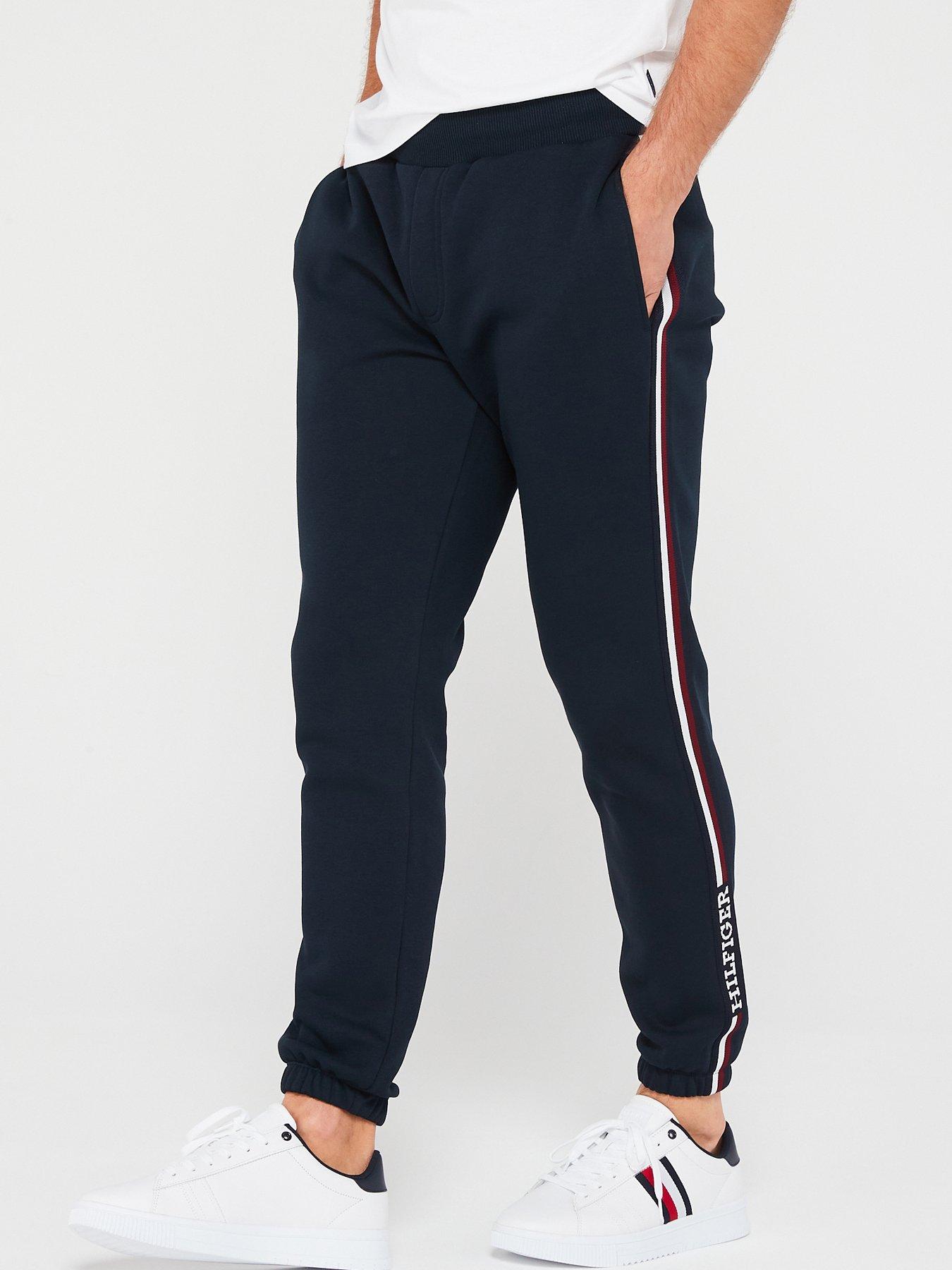 Black Contrast Bootcut Sweatpants