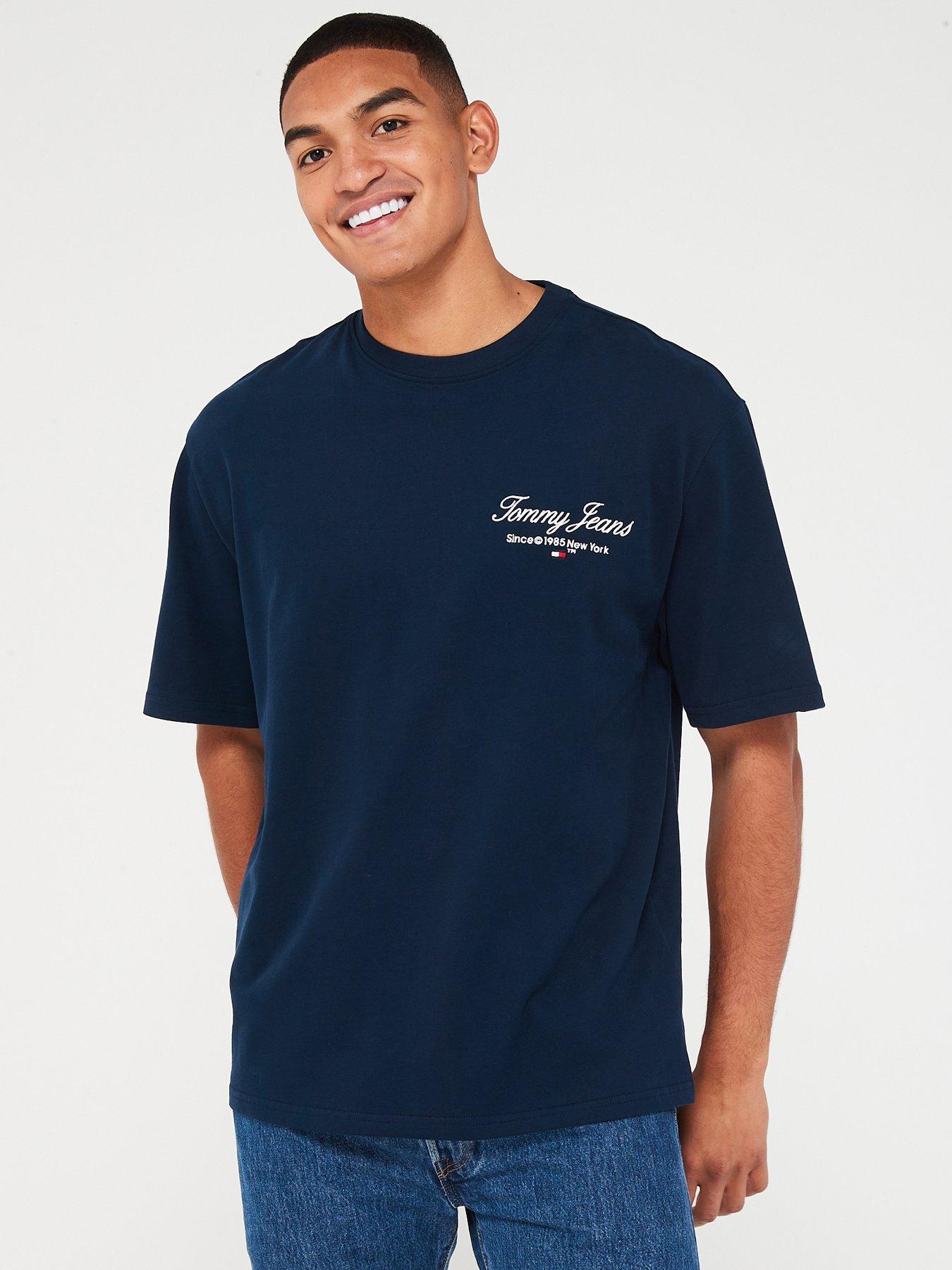 Tommy jeans t hot sale shirt navy blue