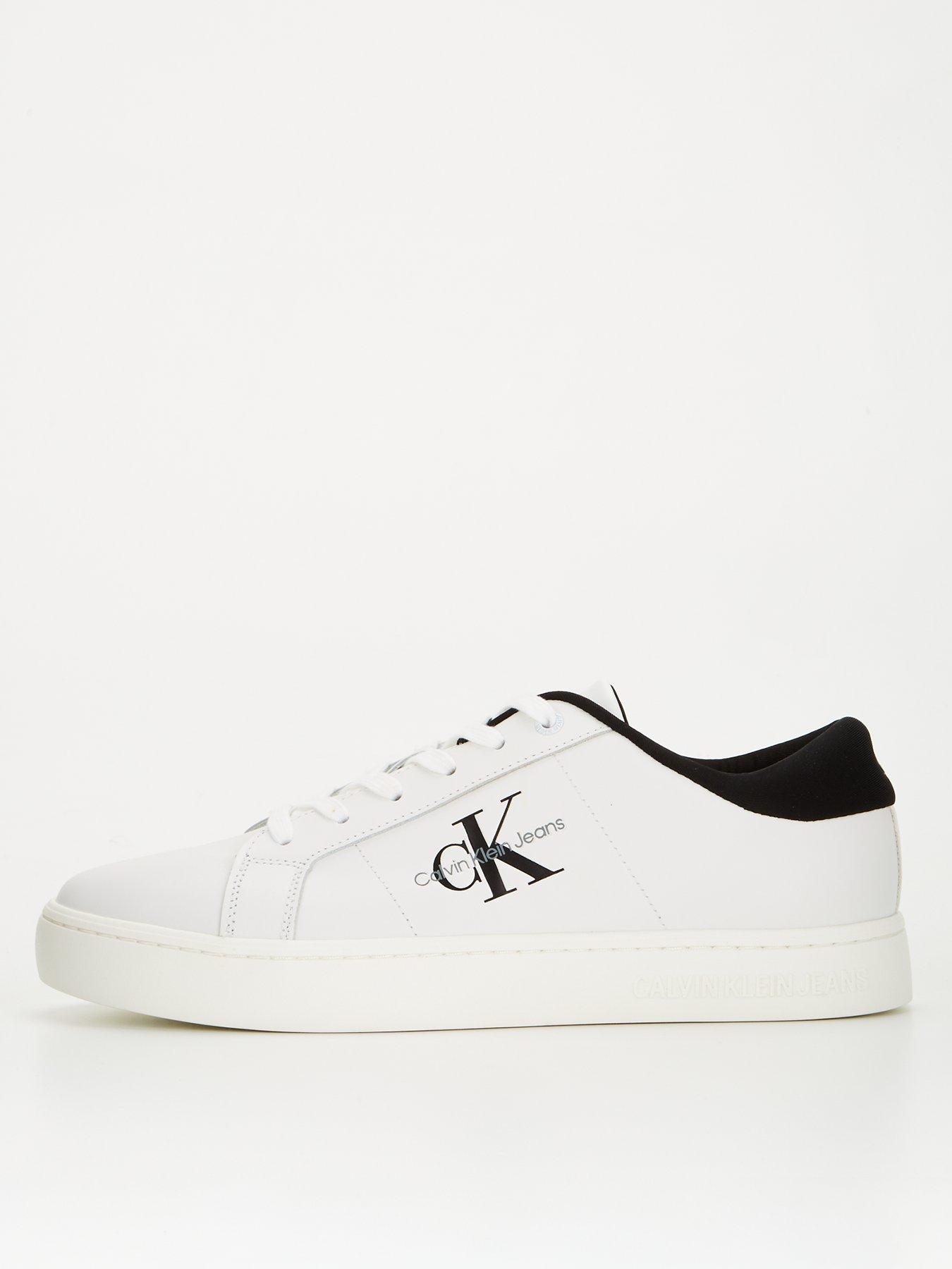 undefined Classic Cupsole Low Leather Trainer - White/black