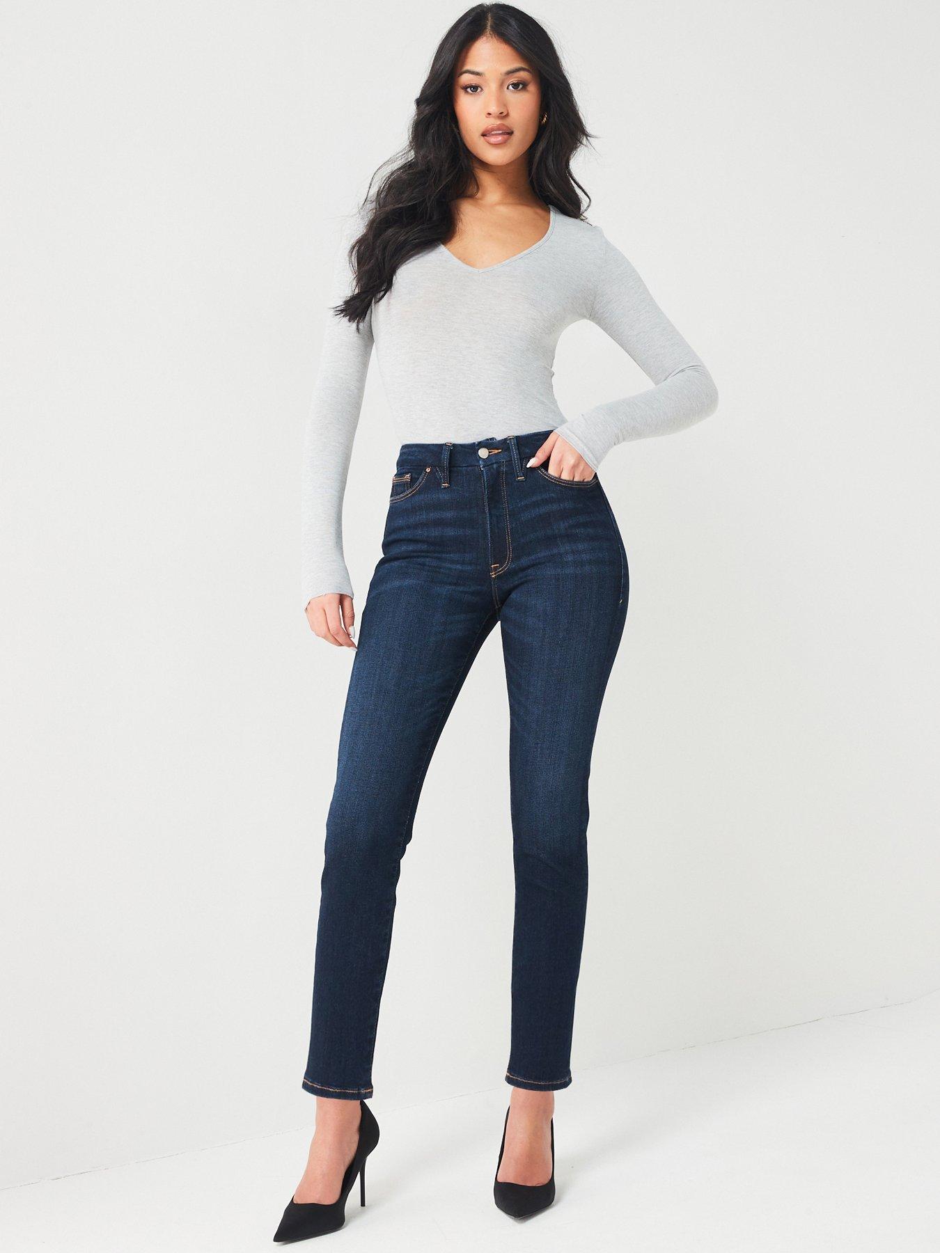 V by Very New Tummy Tuck Slim Jeans - Dark Wash