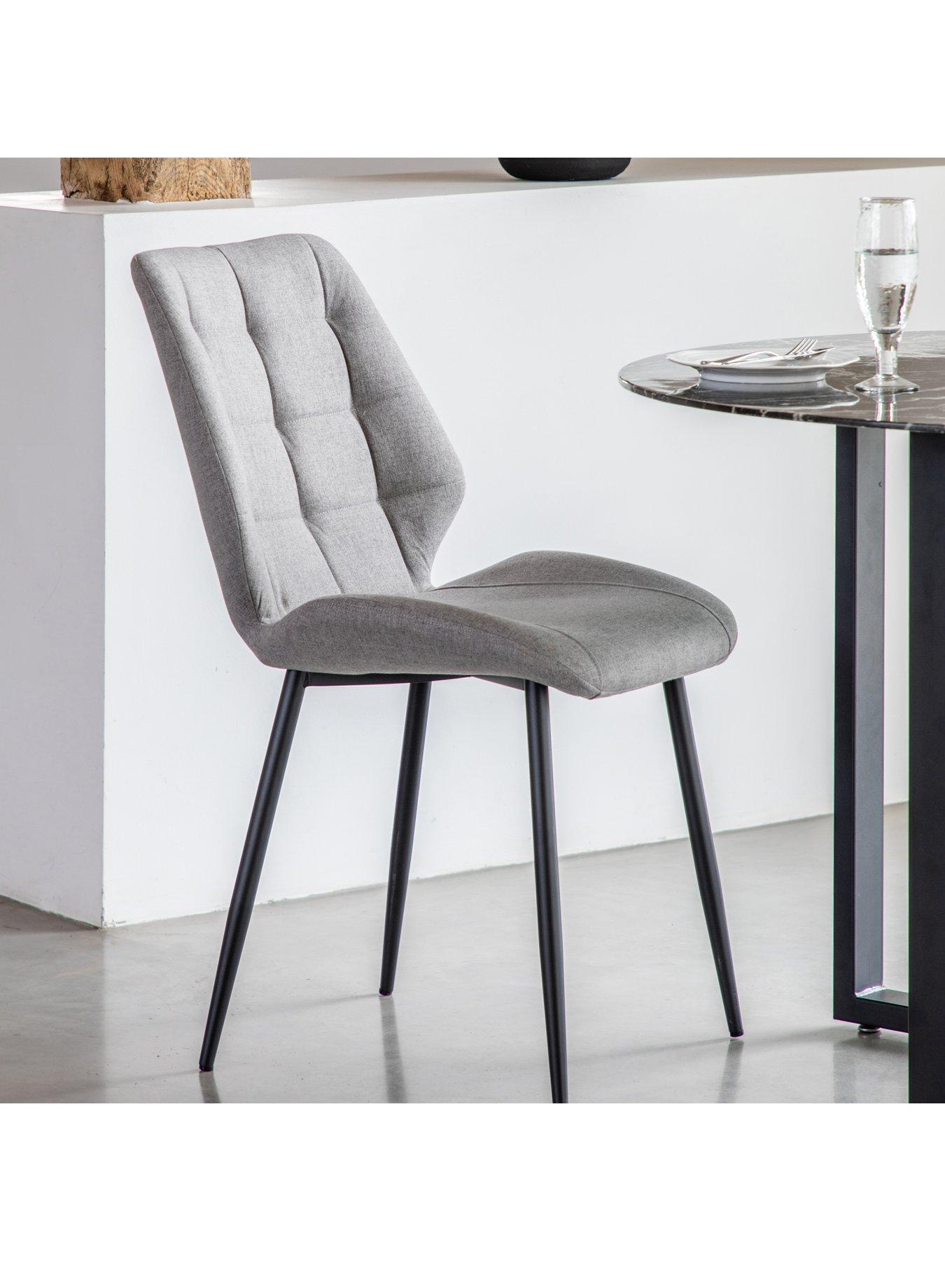 Image 1 of 7 of Gallery Direct Set of 2 Matthew Grey Dining Chairs